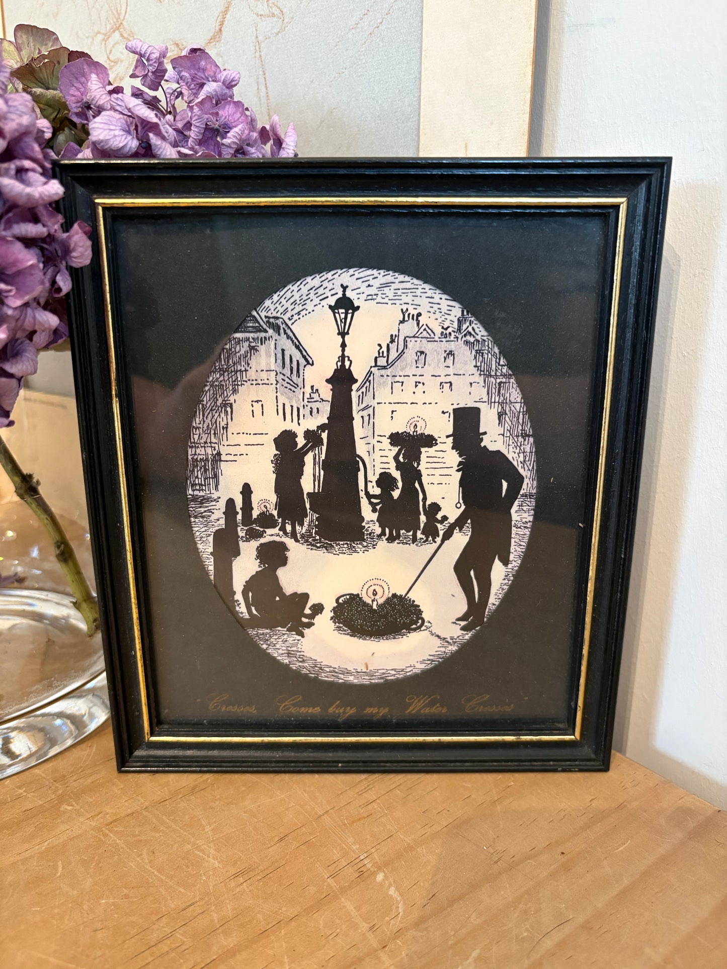 Vintage Silhouette Miniature Street Scene picture
