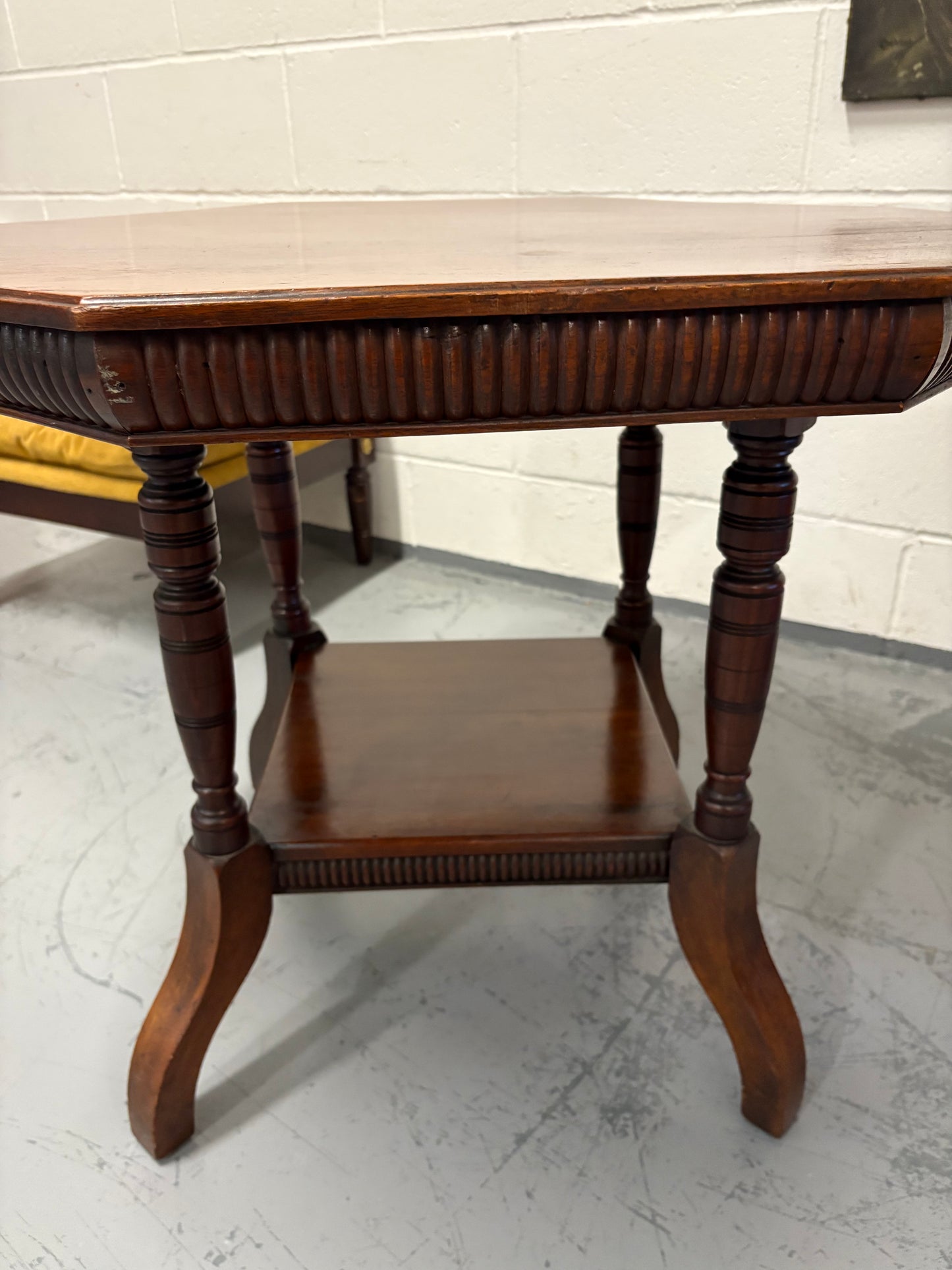 Antique Mahogany Octagonal Centre Table with Undershelf