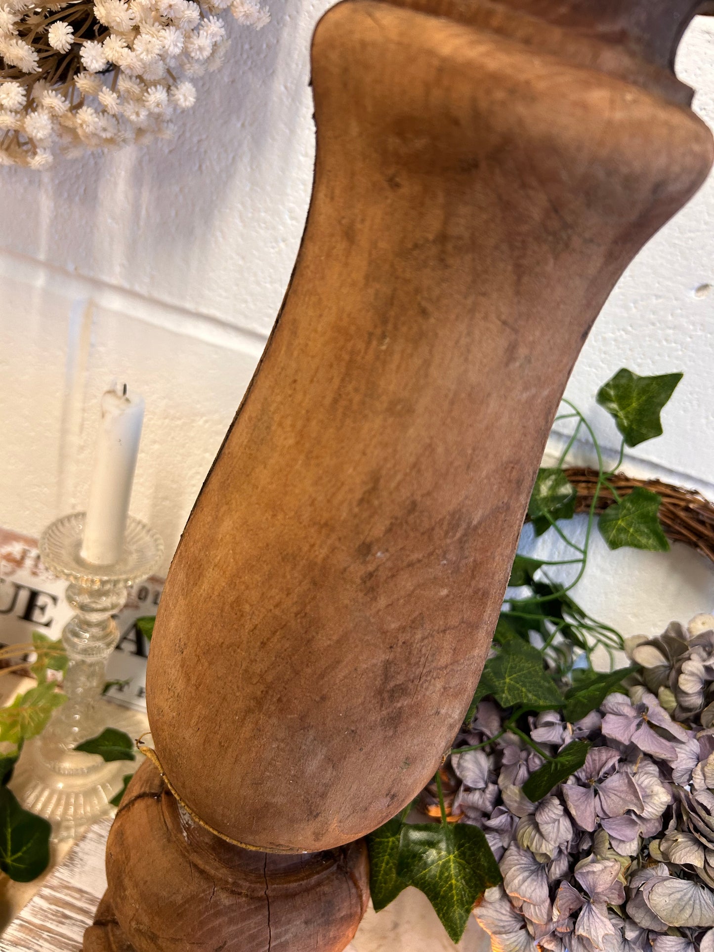 Old Shabby French 19thC Salvaged balistrail original finish repurposed decorative decor