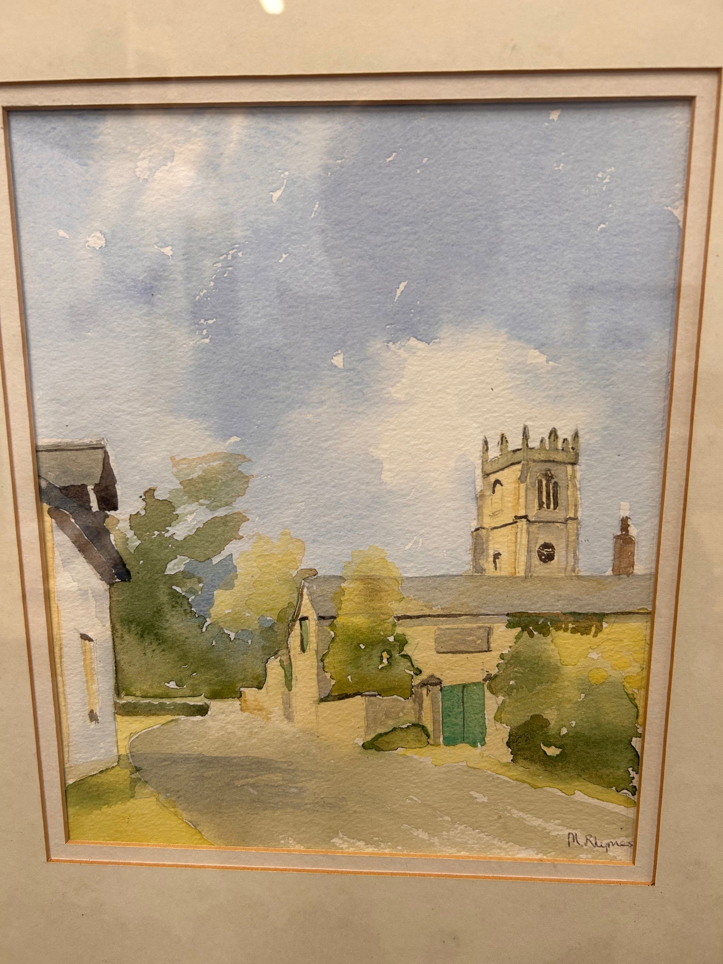 Carlton in Lindrick framed and signed painting by Margaret Rhymes