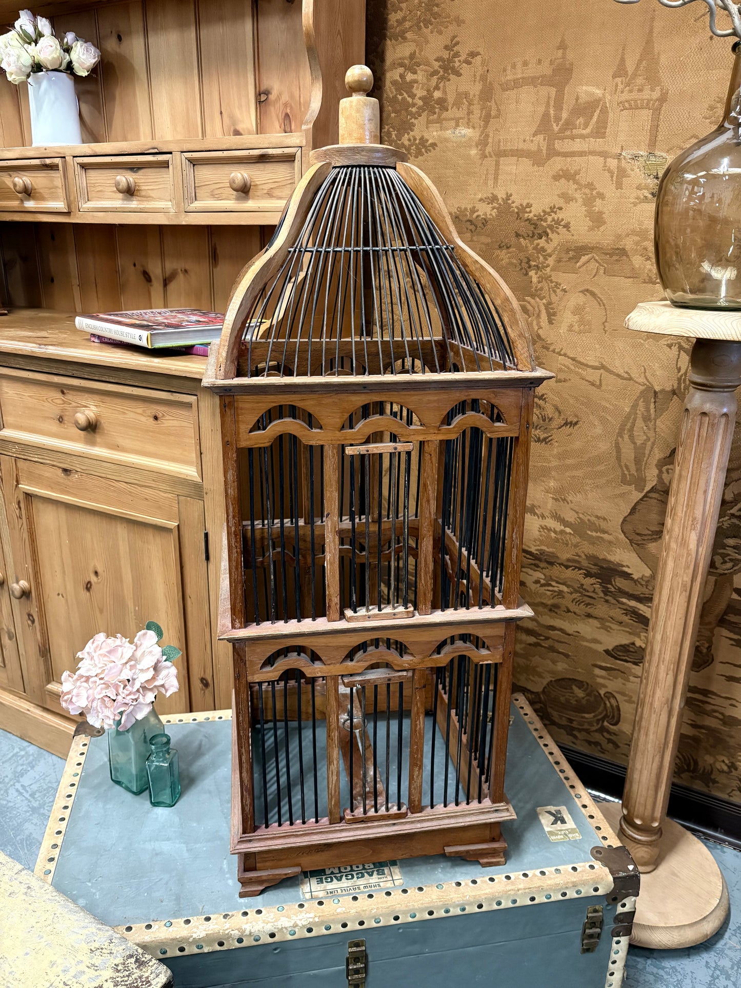 Edwardian Boxwood Birdcage - Decorative Antique piece Eclectic Interiors
