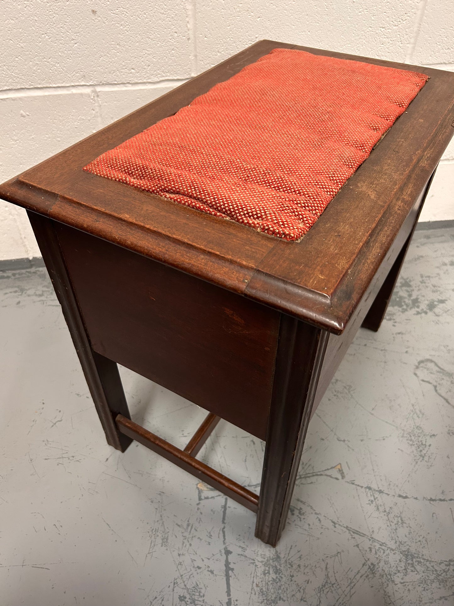 Unusual Vintage stool seat with drawers underneath useful item.