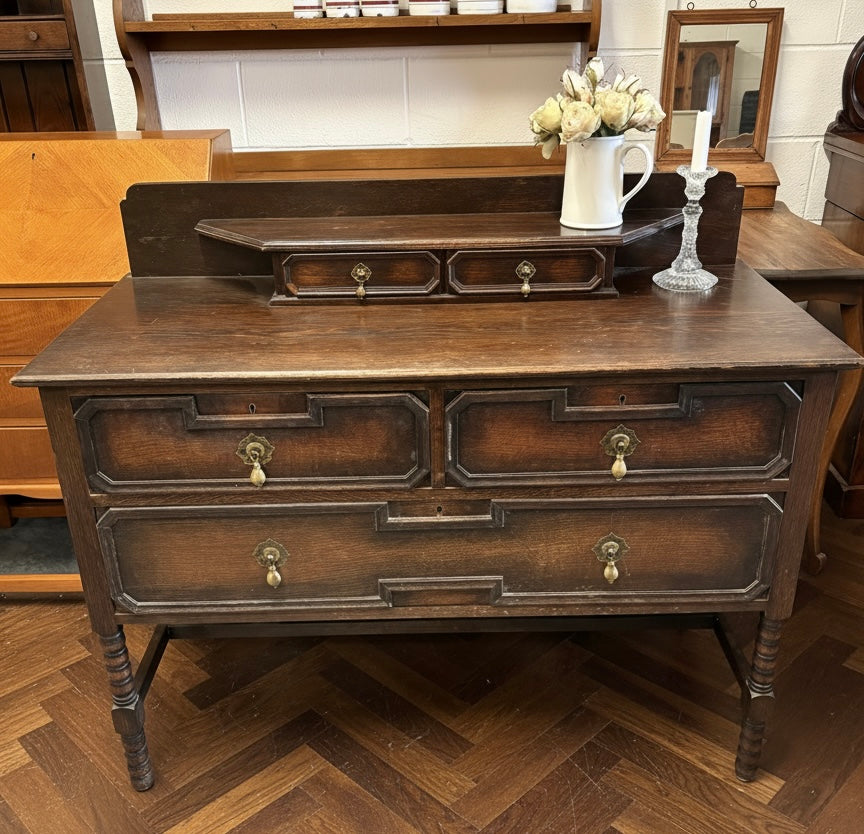 Jacobean revival chest of drawers – quality Edwardian Furniture piece
