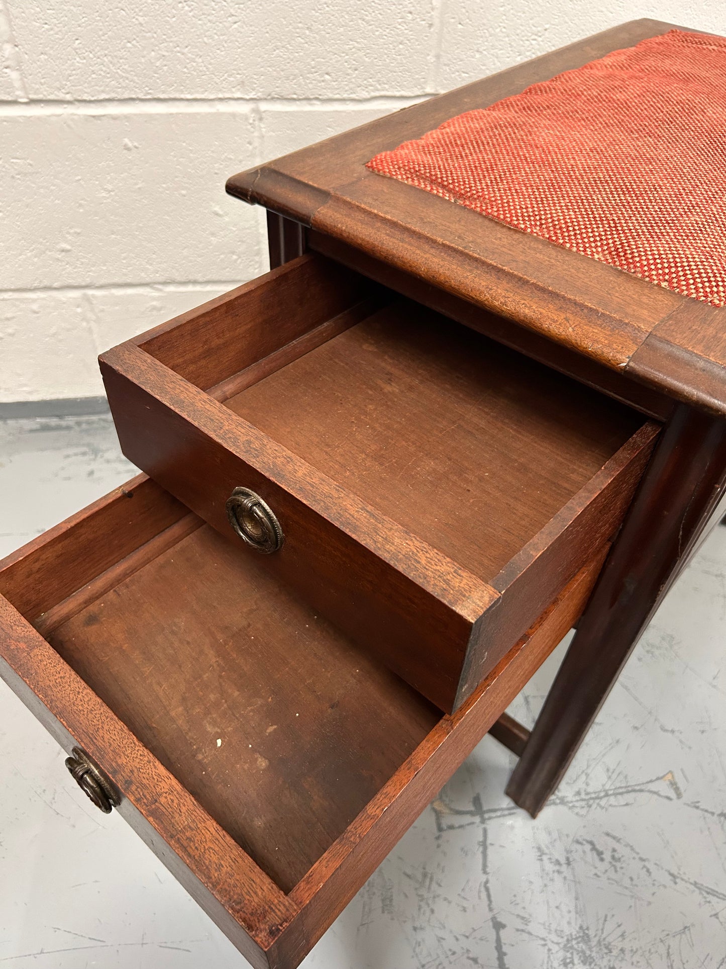 Unusual Vintage stool seat with drawers underneath useful item.