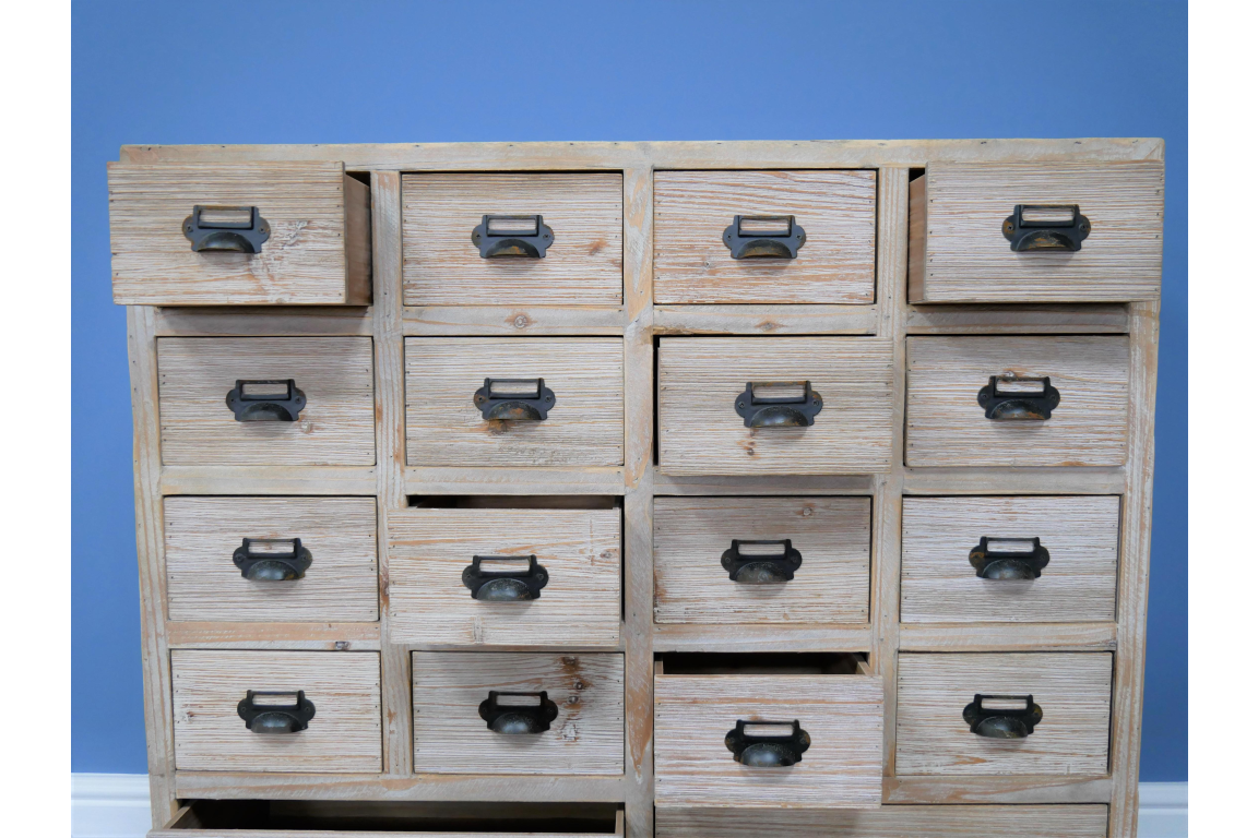 Gorgeous Antique Vintage Style Multi Drawer Storage Wooden Cabinet