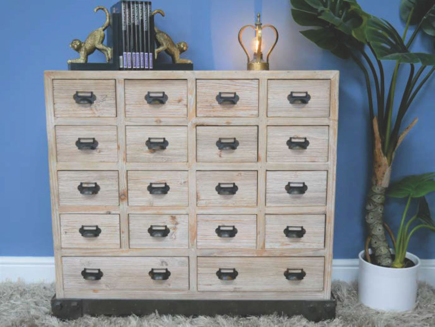 Gorgeous Antique Vintage Style Multi Drawer Storage Wooden Cabinet