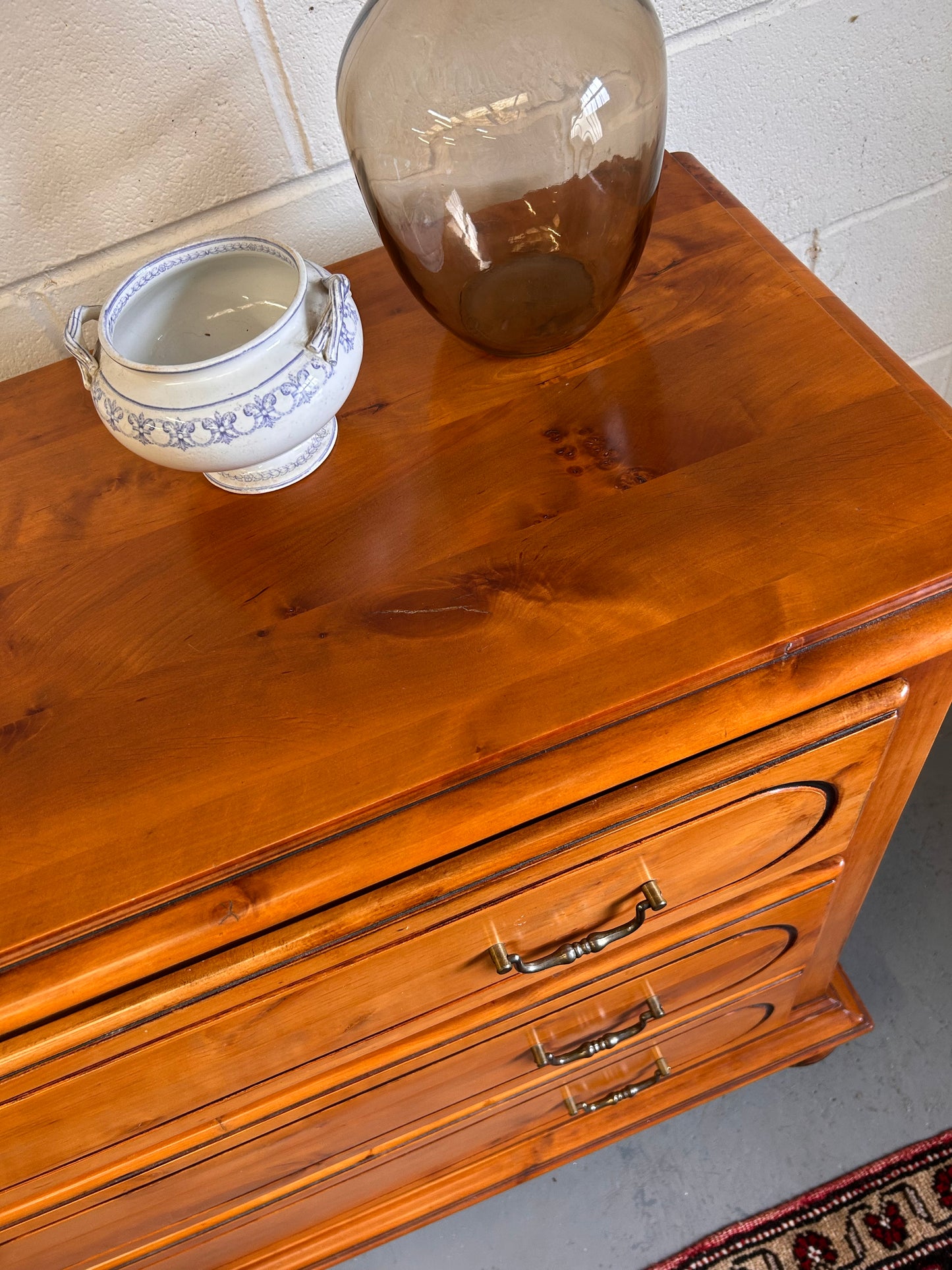 Vintage 20th Century Chest of Cherry wood drawers excellent clean condition