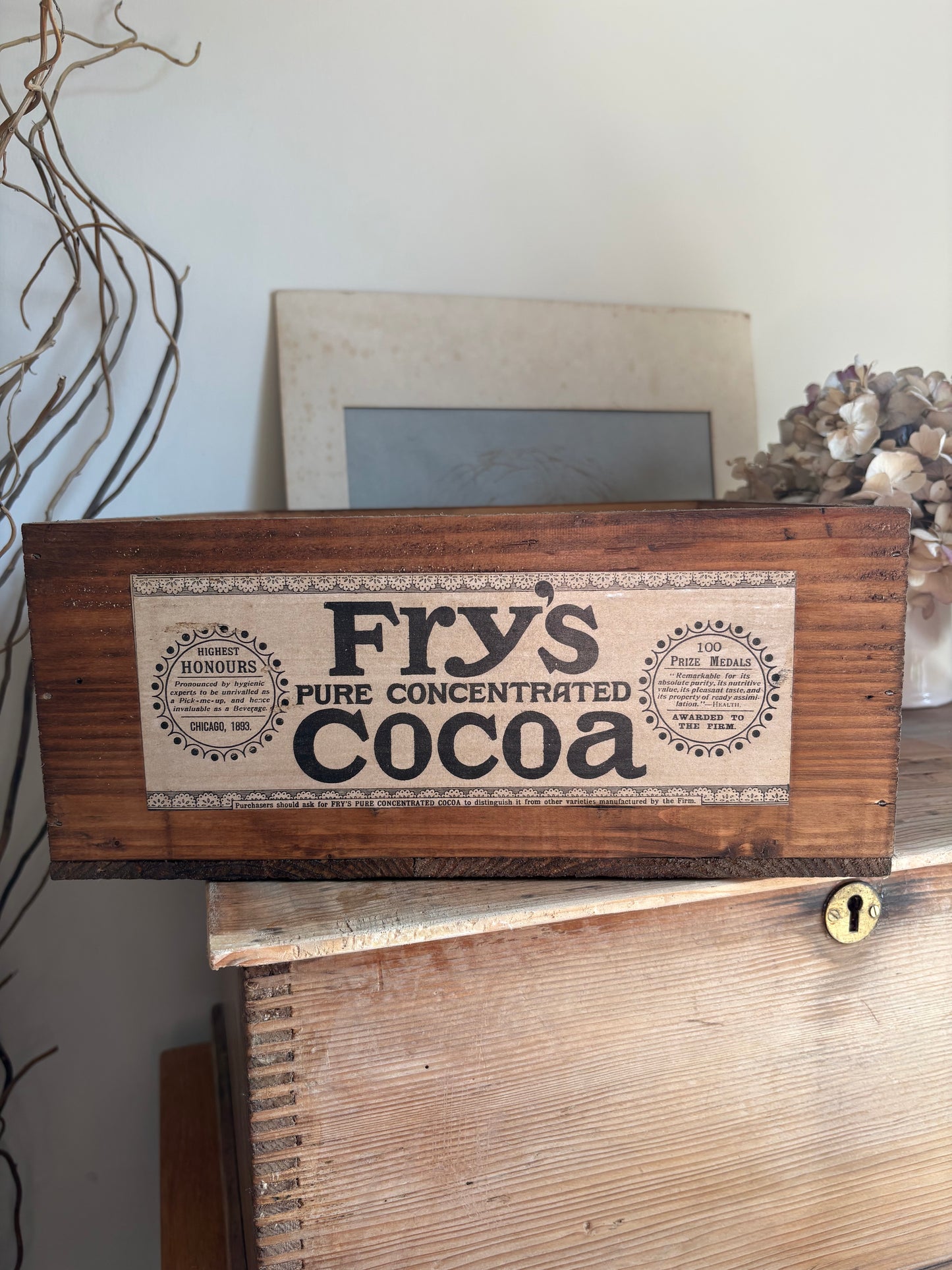Vintage wooden storage box