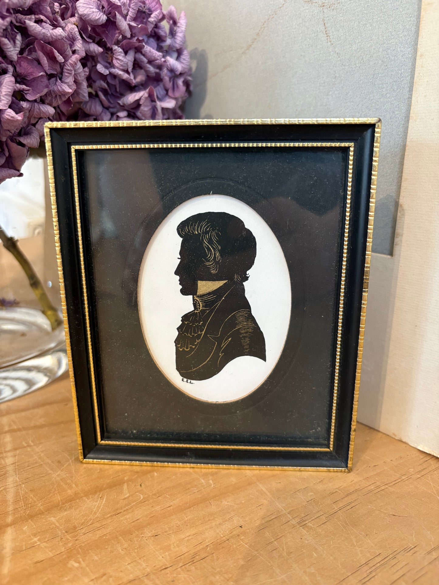 Repro Vintage Silhouette Miniature Profile Portrait Gentlemen