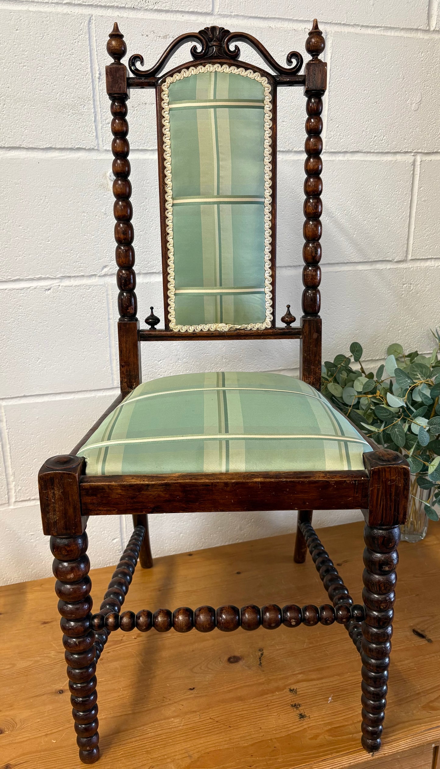 Stunning Victorian Faux Rosewood Bobbin Turned Chair Beautiful Solid Piece