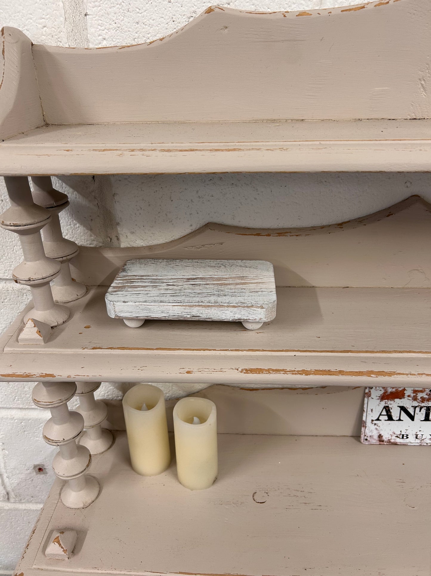 Painted Shabby Vintage Shelf unit - Freestanding or Wall hung