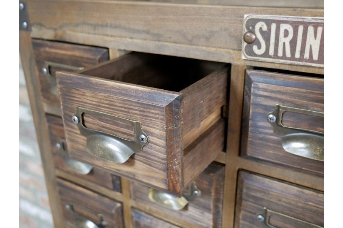 Wooden Vintage Style Multi Drawer crafter / collector Storage Cabinet