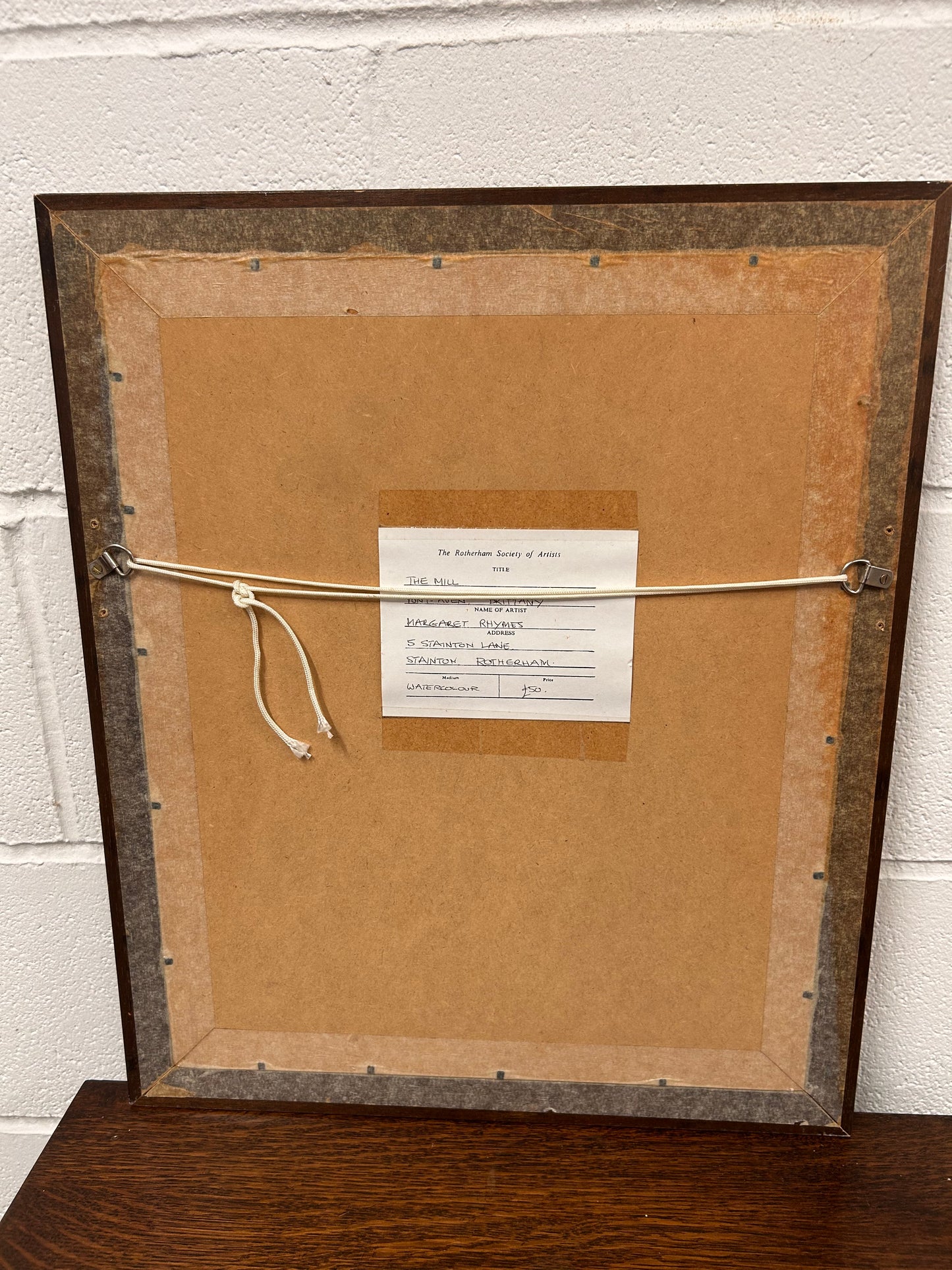 ‘The Mill’ Vintage framed and signed painting by Margaret Rhymes