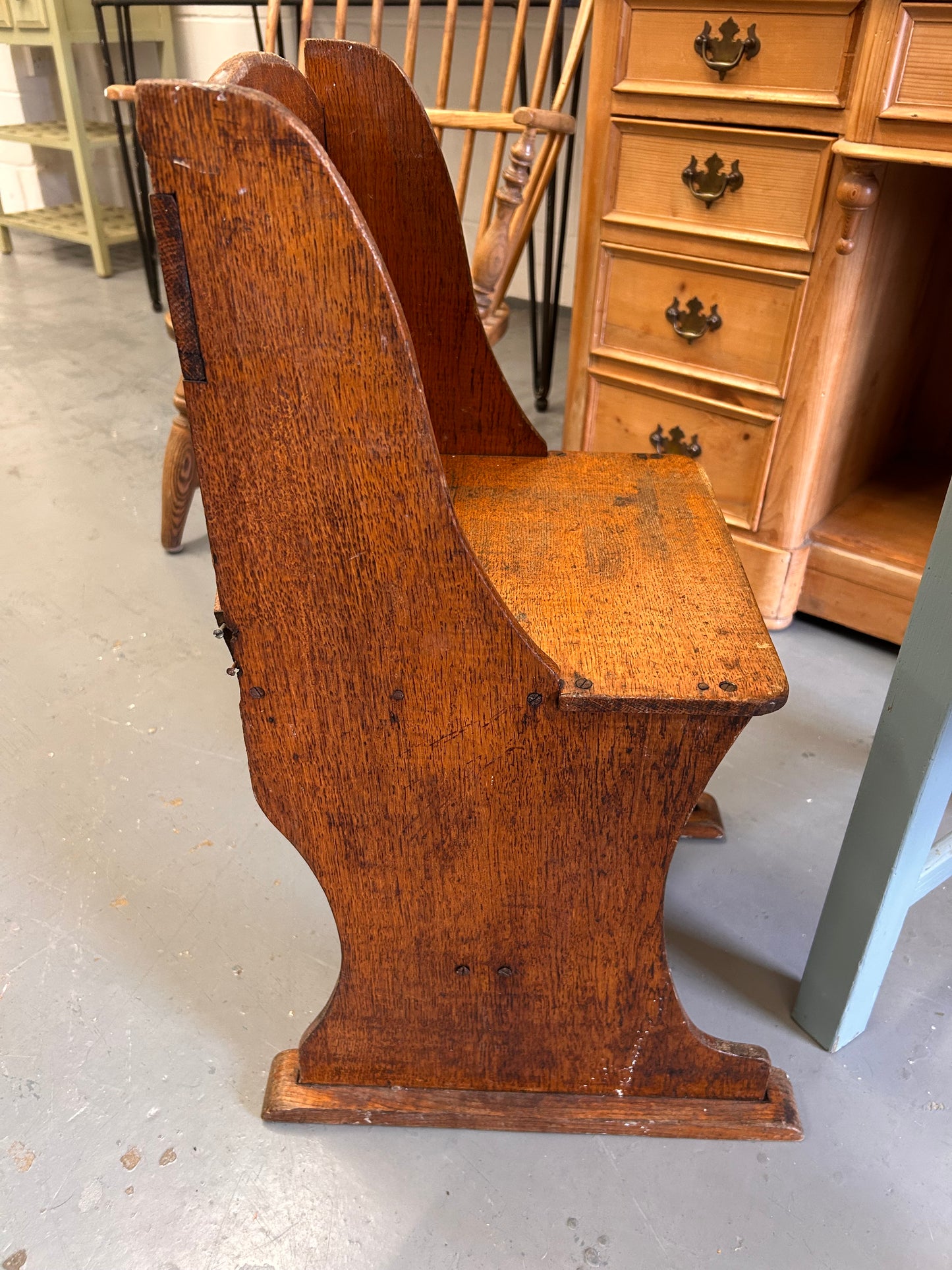 A Child’s traditional vintage school desk chair in Oak 1950’s