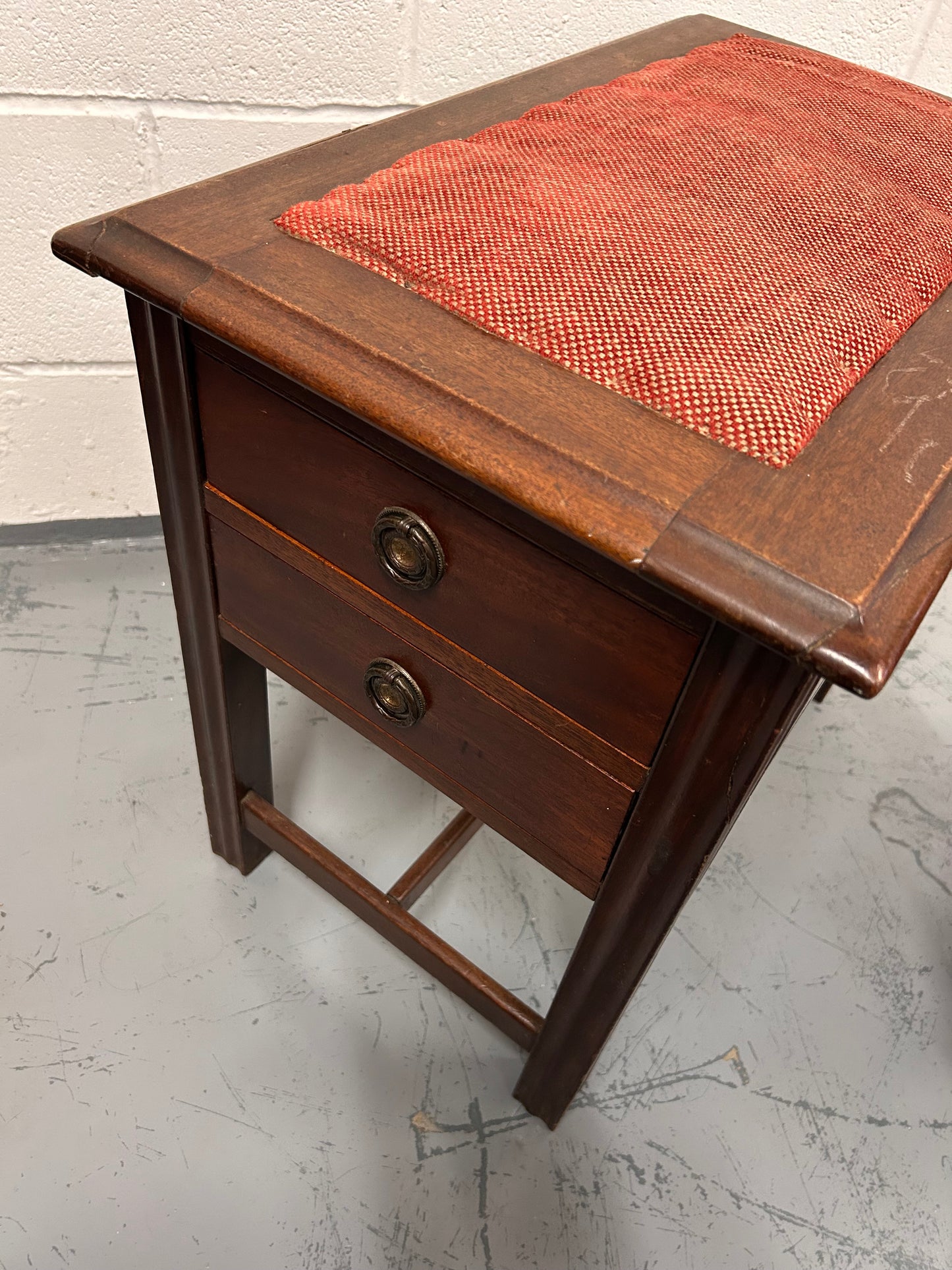 Unusual Vintage stool seat with drawers underneath useful item.