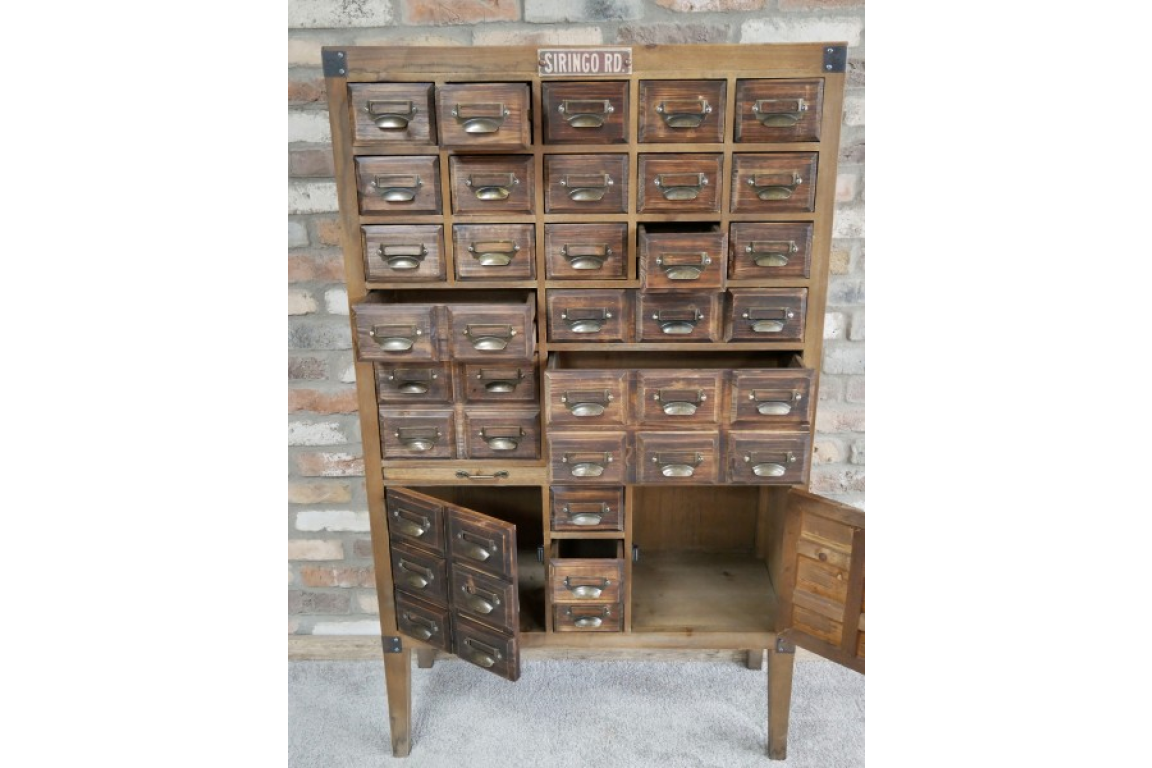 Wooden Vintage Style Multi Drawer crafter / collector Storage Cabinet