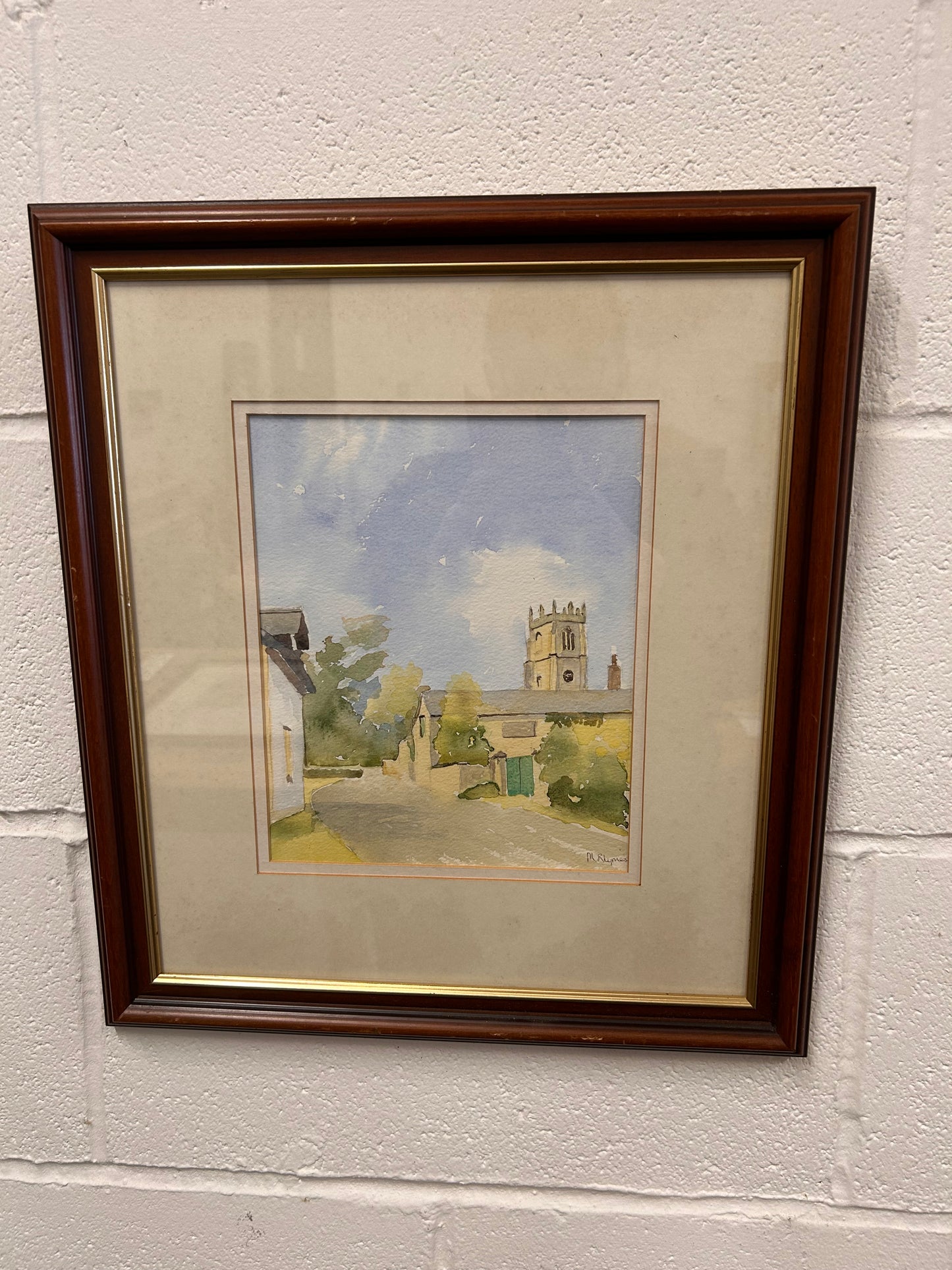 Carlton in Lindrick framed and signed painting by Margaret Rhymes