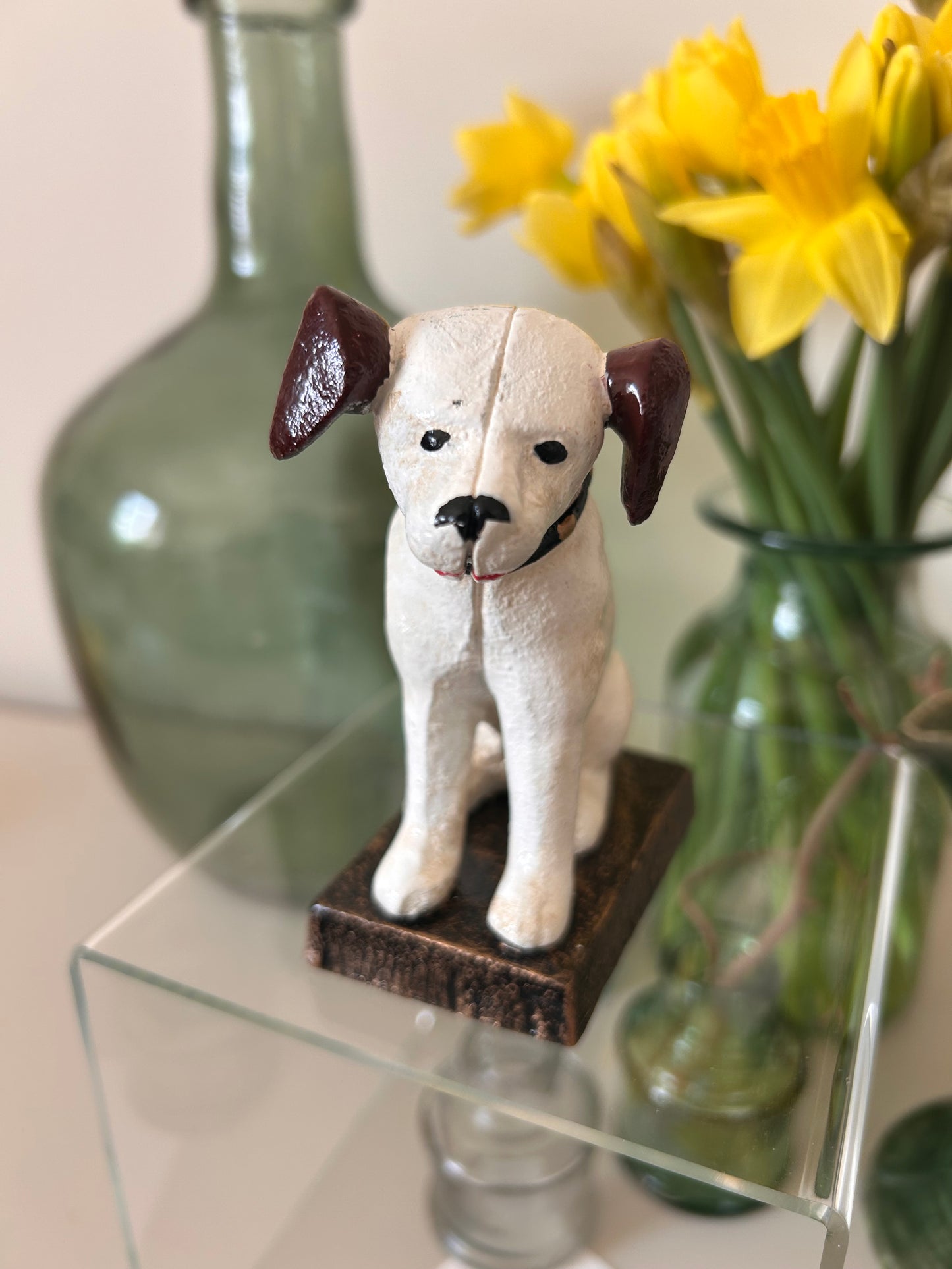 Classic style Cast iron small heavy dog figure