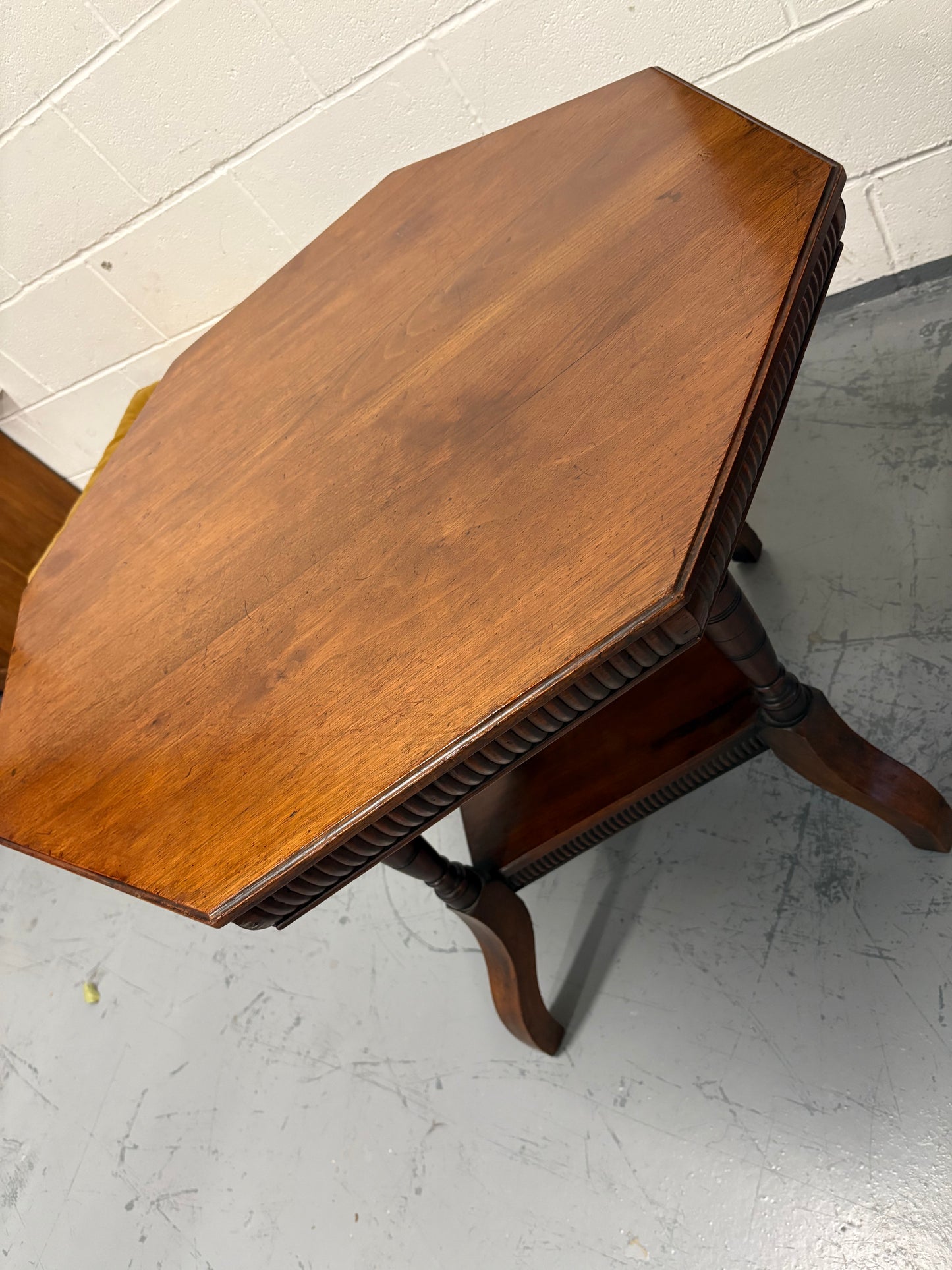 Antique Mahogany Octagonal Centre Table with Undershelf