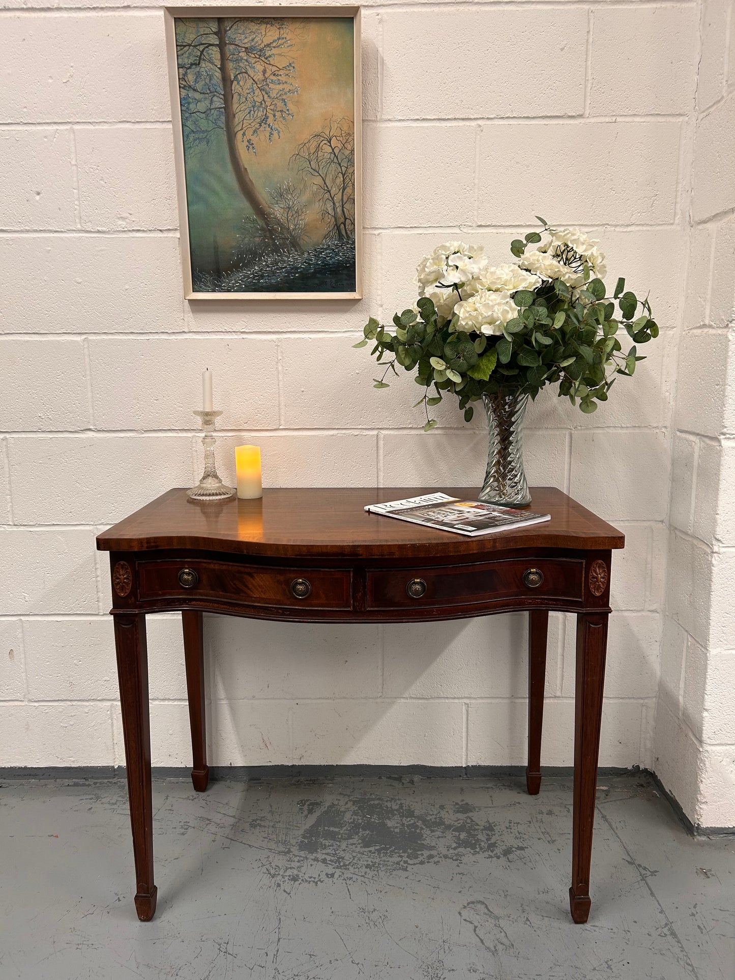 Vintage 1980’s Mahogany side table /writing desk elegant item nice condition