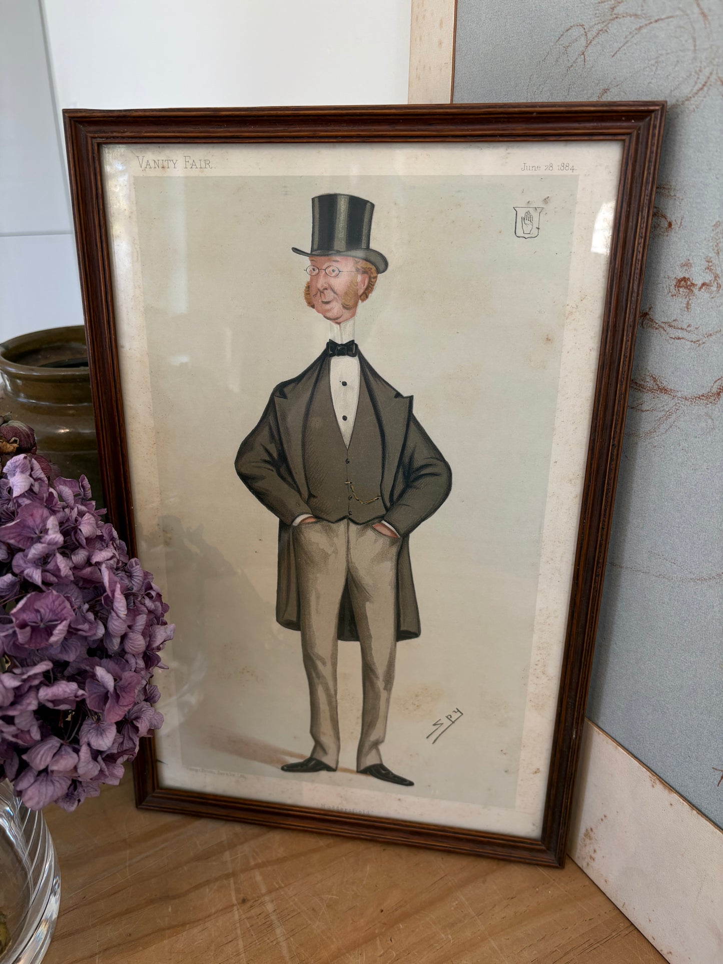 Old vintage framed Vanity Fair magazine print 1800’s