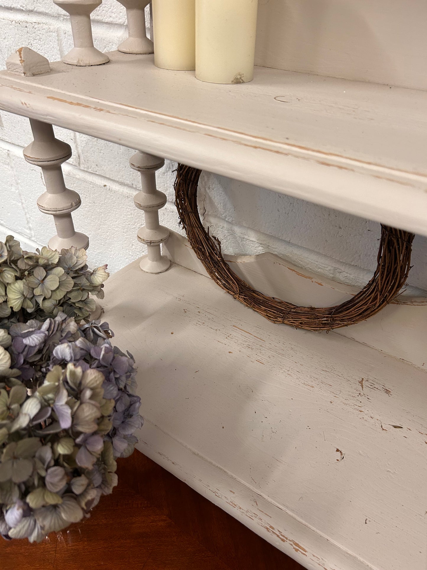 Painted Shabby Vintage Shelf unit - Freestanding or Wall hung