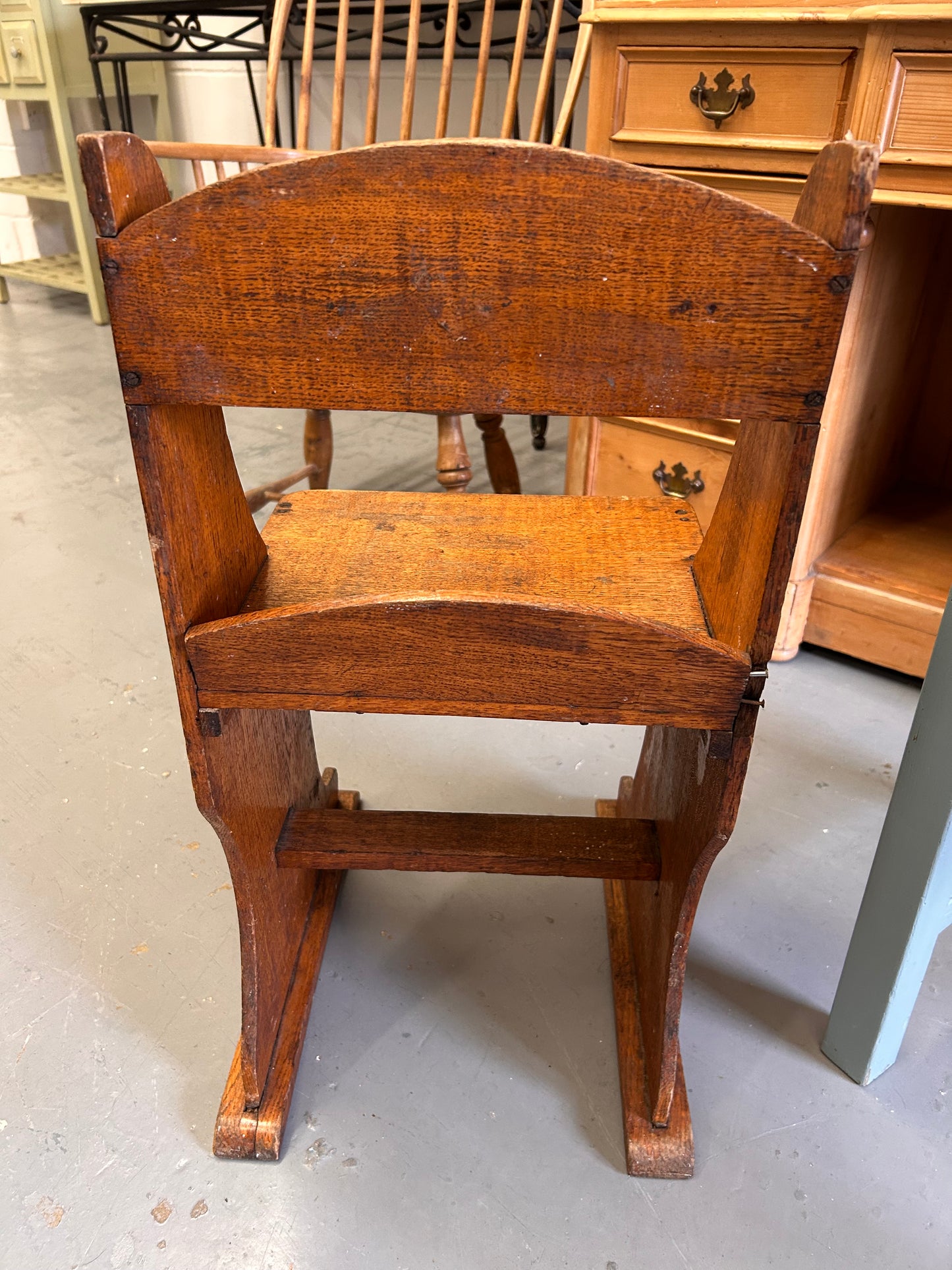 A Child’s traditional vintage school desk chair in Oak 1950’s
