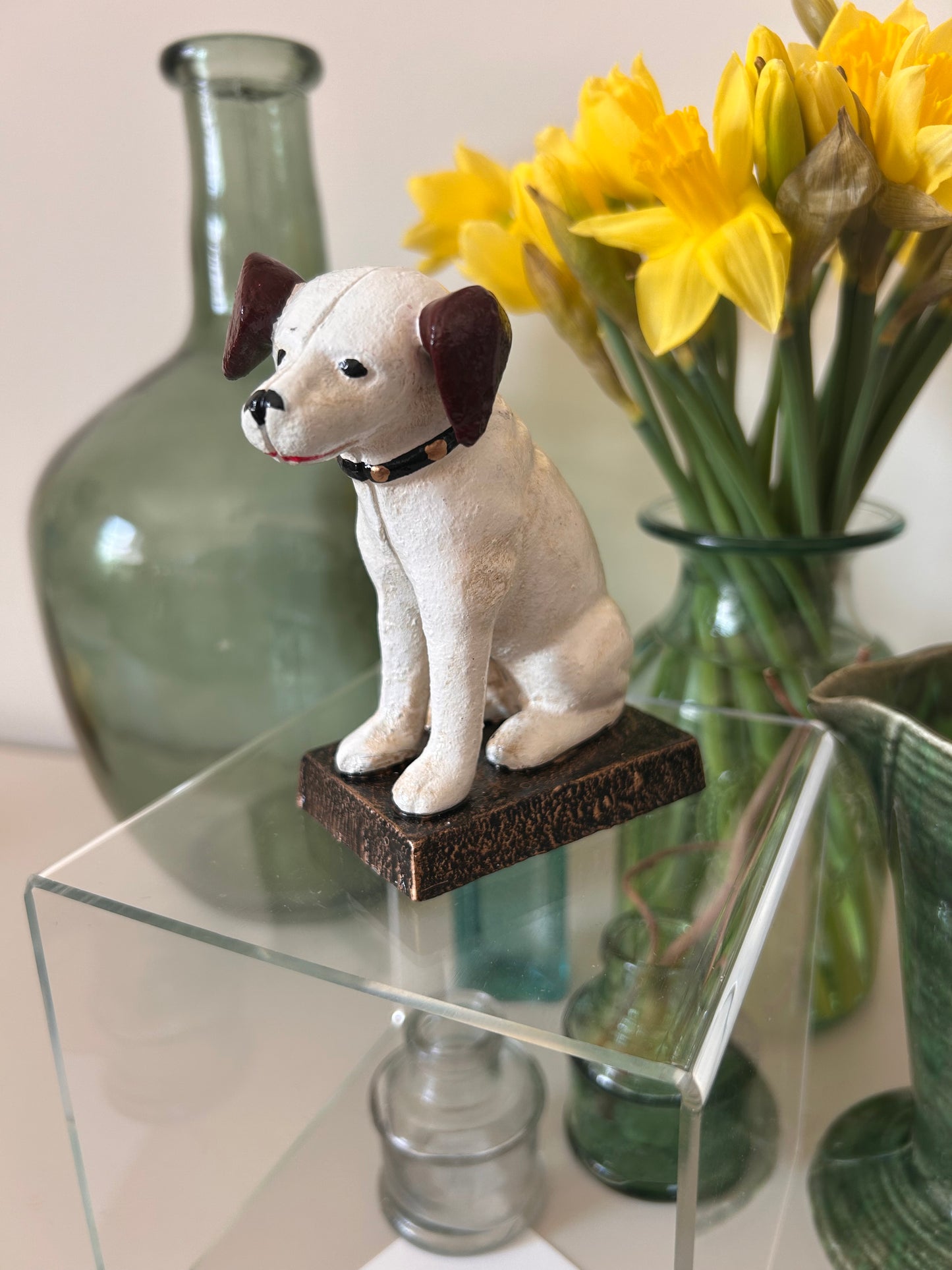 Classic style Cast iron small heavy dog figure
