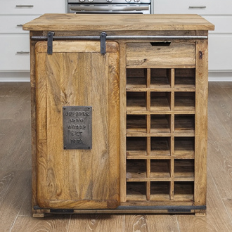 Chunky Kitchen Island Butchers Prep unit with Storage Underneath