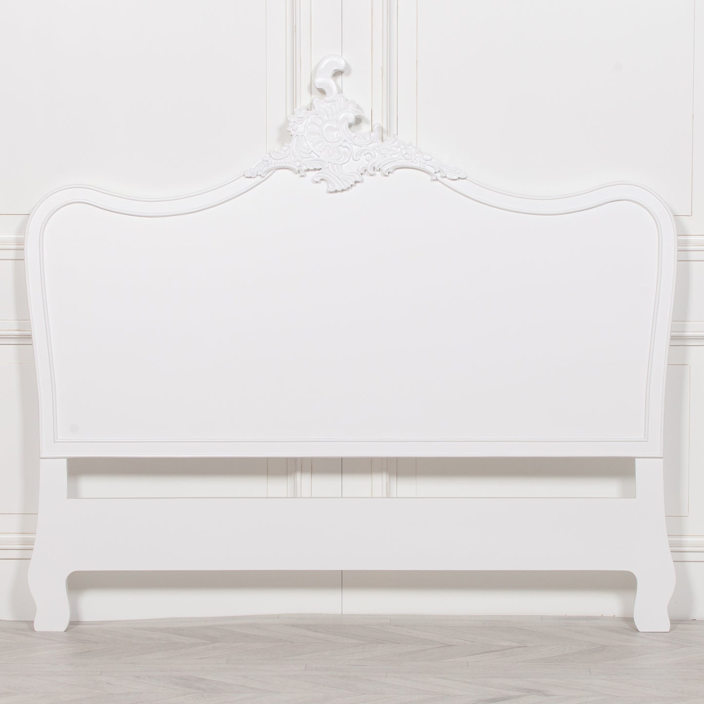 Beautiful Ornate French Style White 5ft King Size Headboard