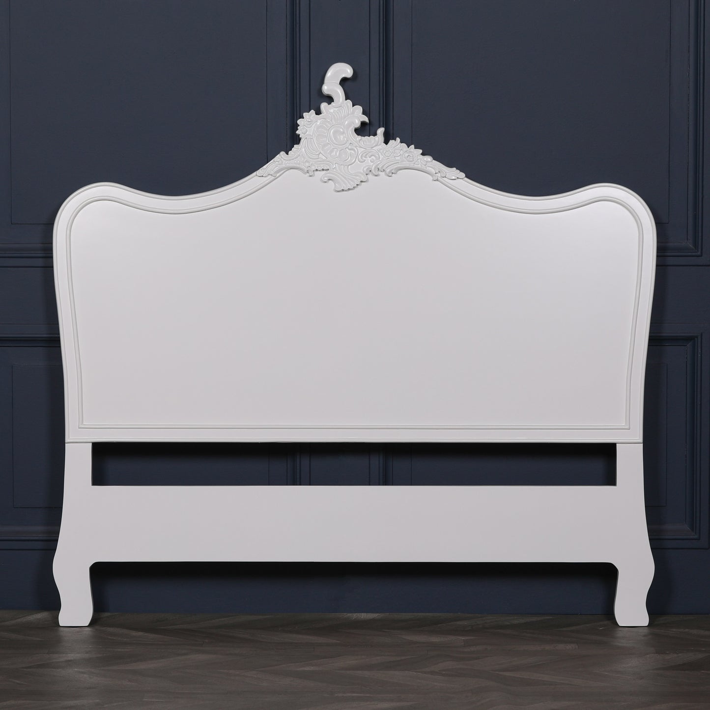 Beautiful Ornate French Style White 5ft King Size Headboard