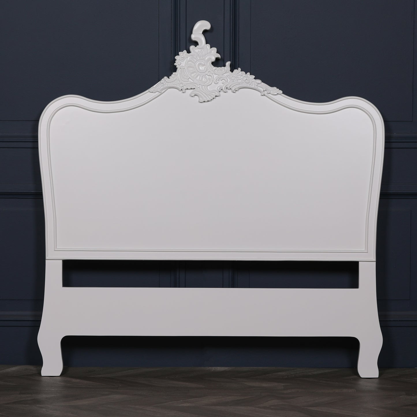 Beautiful Ornate French White 4ft6 Double Size Headboard