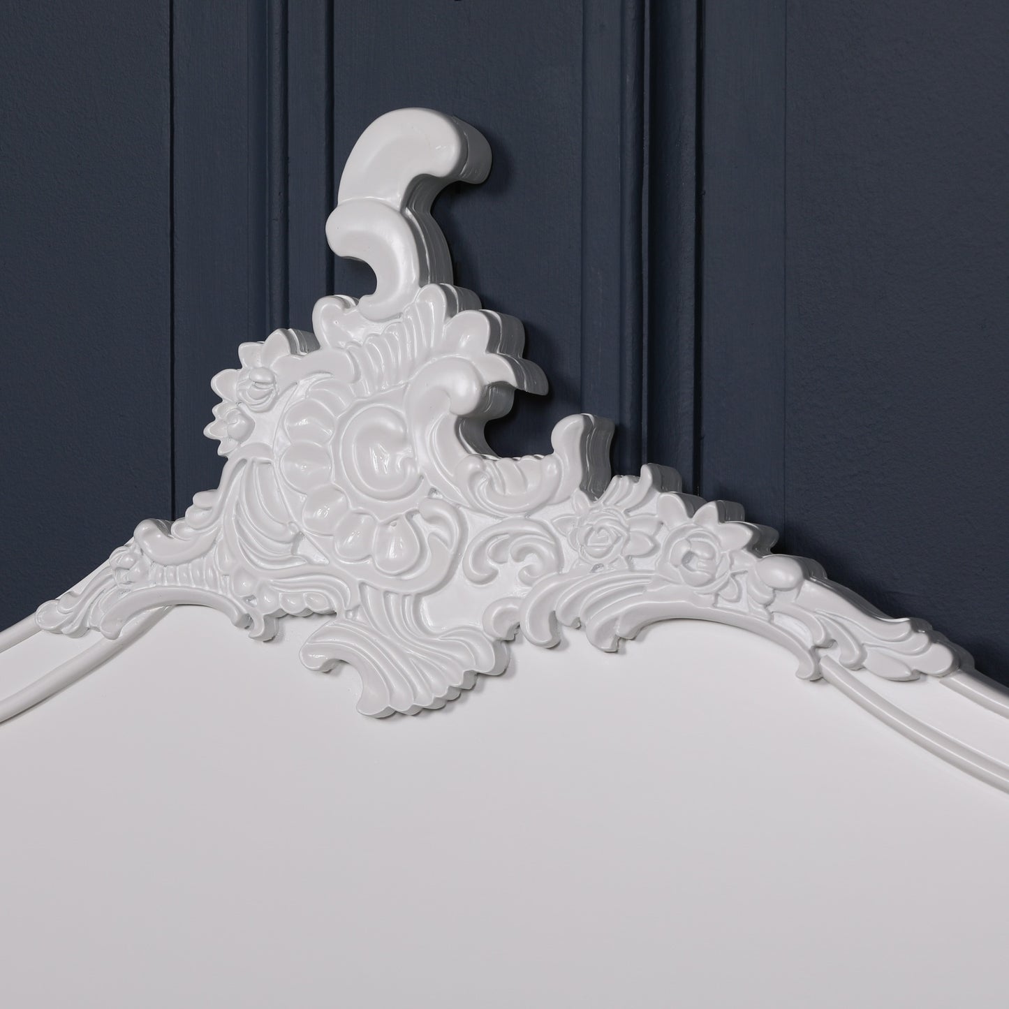 Beautiful Ornate French White 4ft6 Double Size Headboard