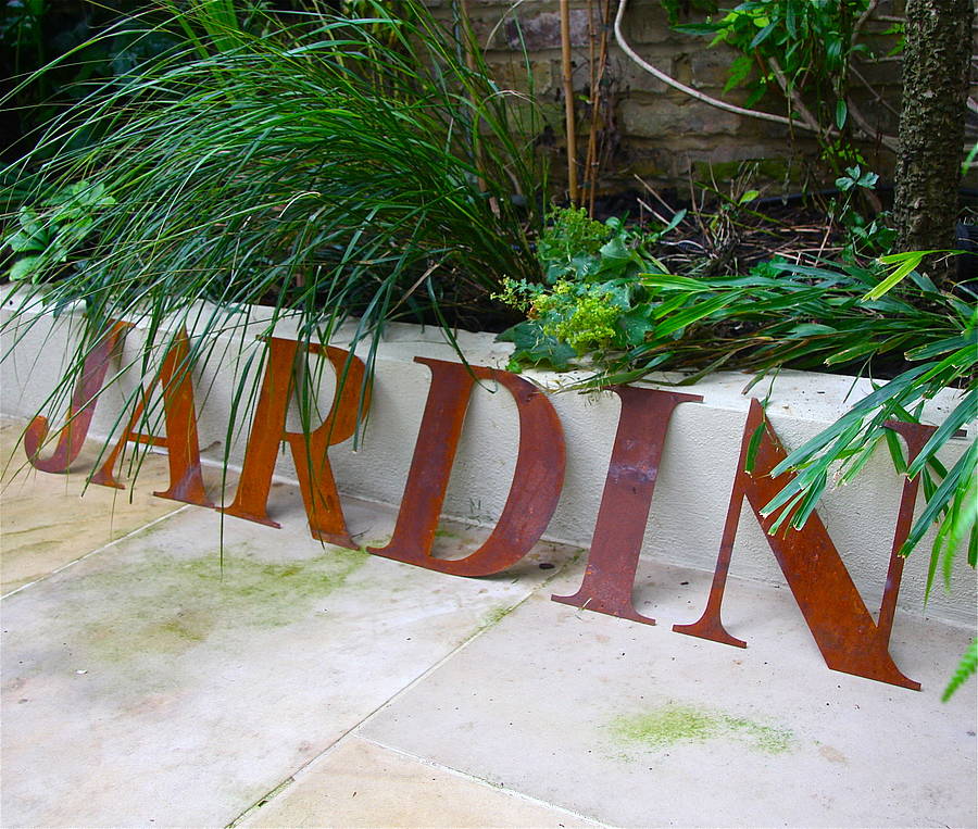 Rustic Vintage Style Rusty Letters
