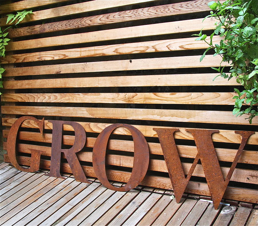 Rustic Vintage Style Rusty Letters