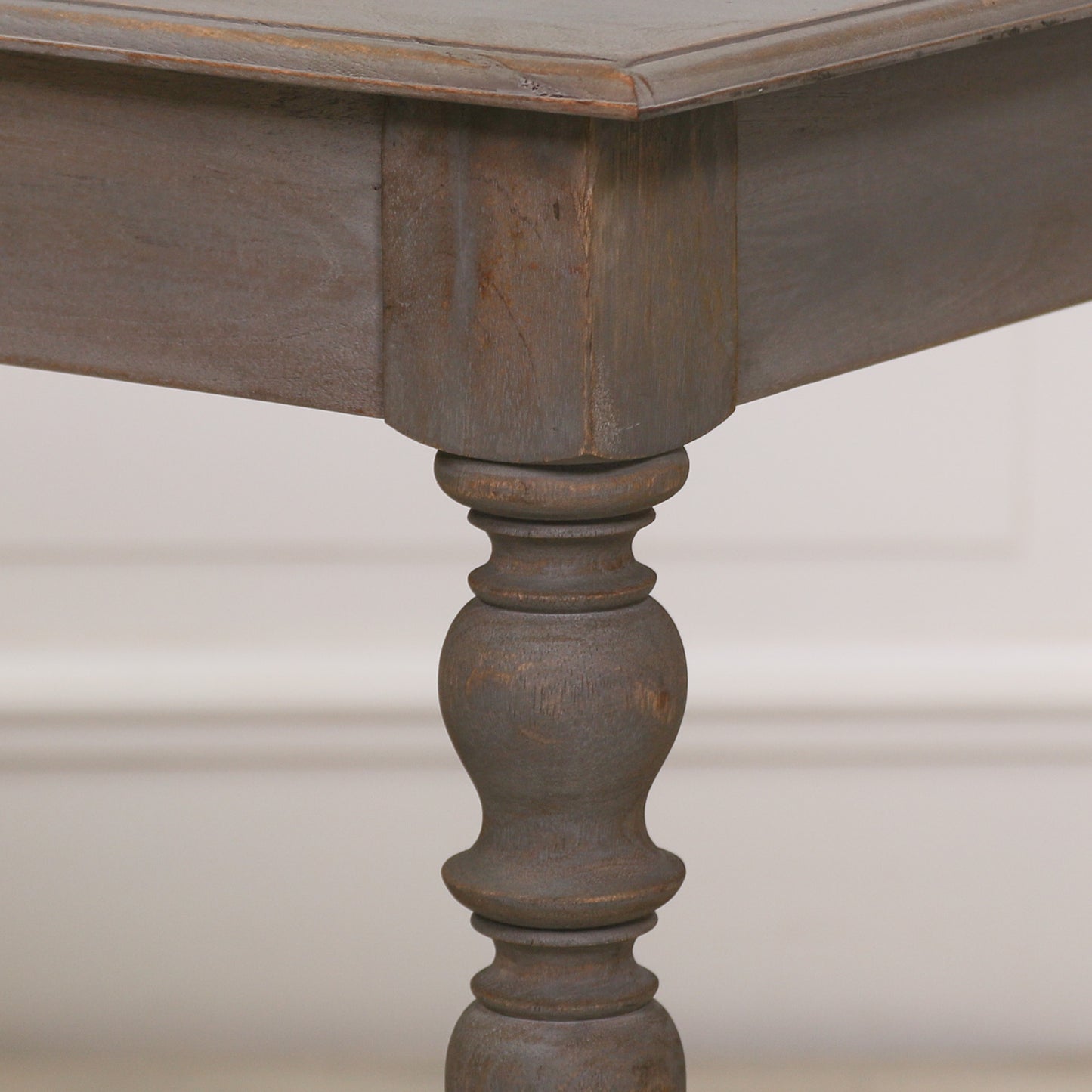 Rustic Wooden Column Leg Console hall side table