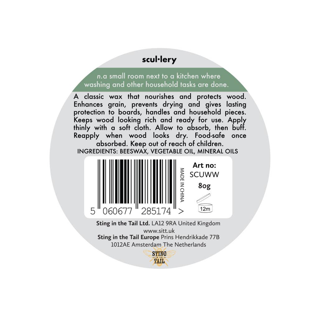 THE SCULLERY - 80G WOOD WAX