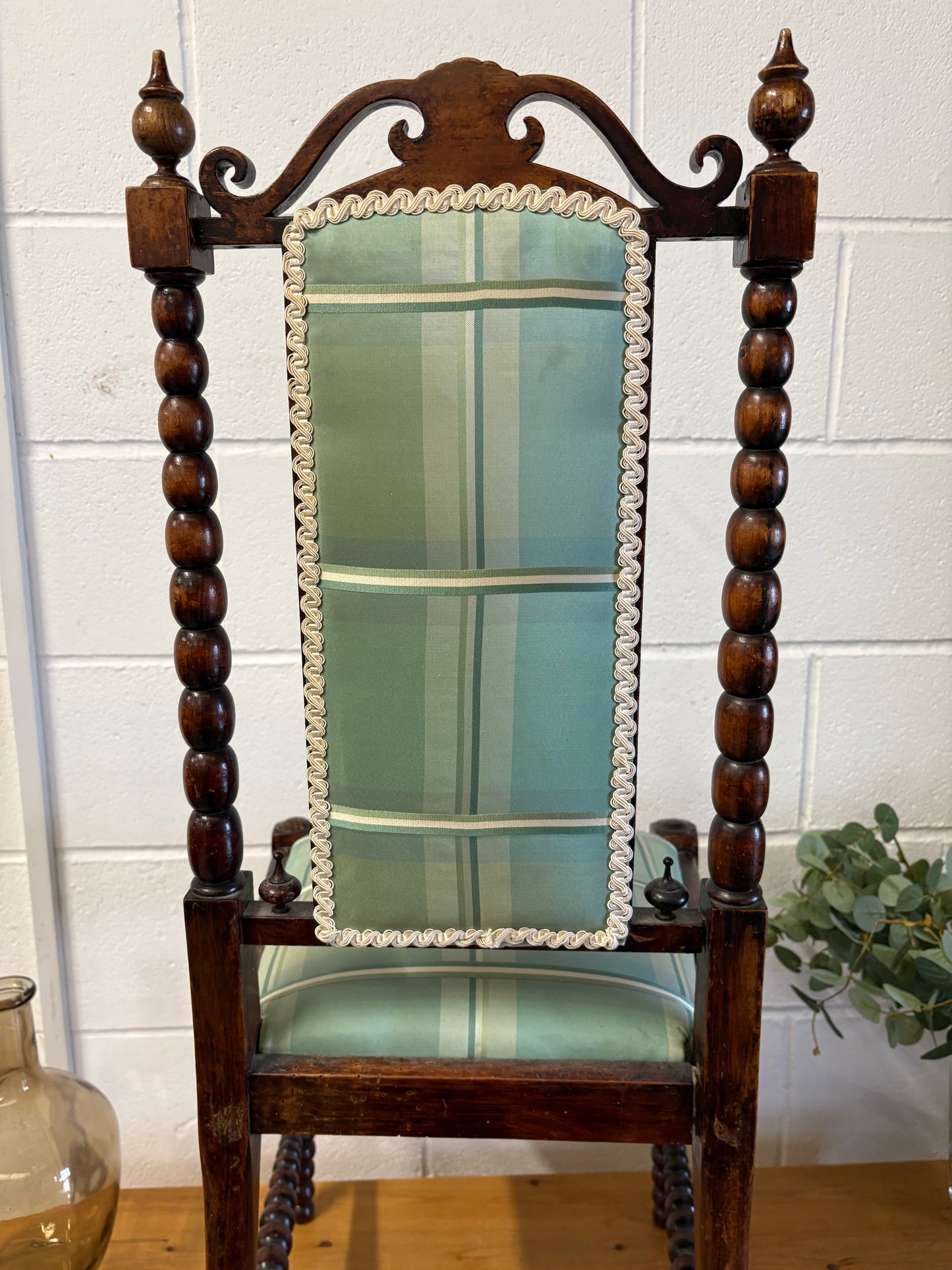 Stunning Victorian Faux Rosewood Bobbin Turned Chair Beautiful Solid Piece