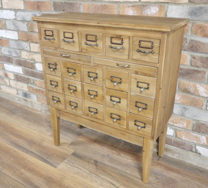Vintage Apothecary Styled Multi Drawer Office Craft Storage Cabinet