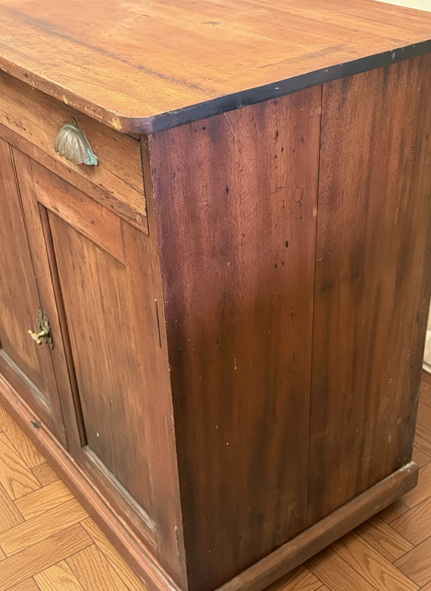 Victorian Antique Office Clerks storage cupboard with original fittings rustic unique item
