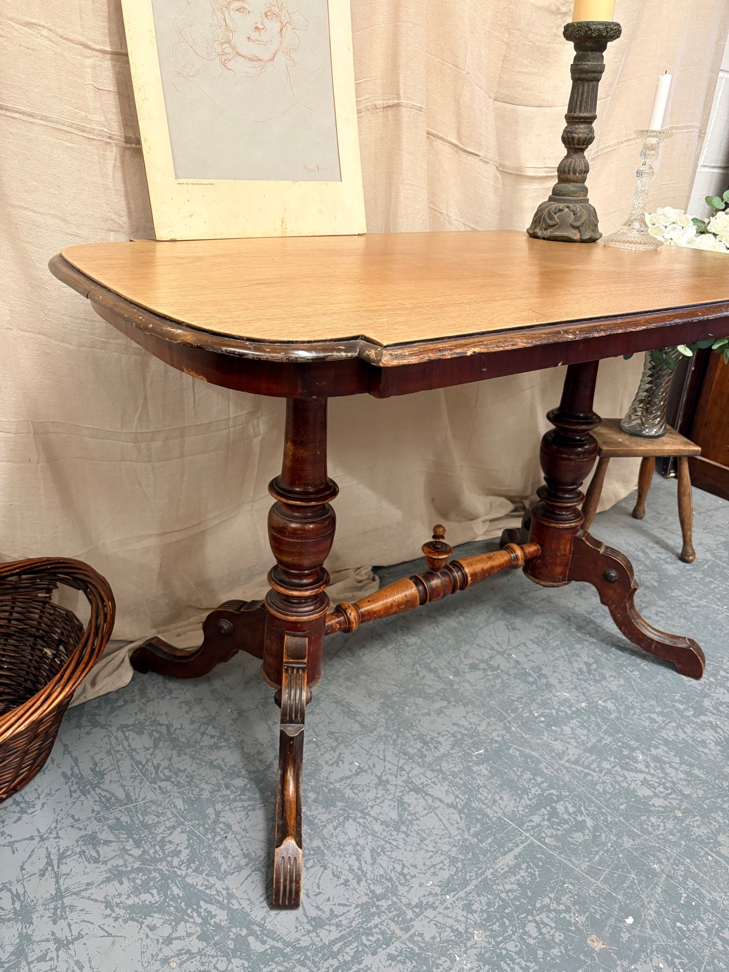 Traditional Victorian Mahogany sofa side / console Table / Desk /Dressing Table