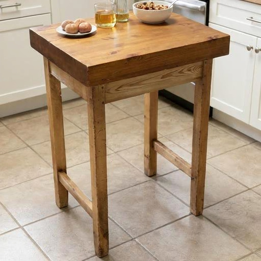 Small Chunky Kitchen Island Butchers Prep unit Freestanding furniture