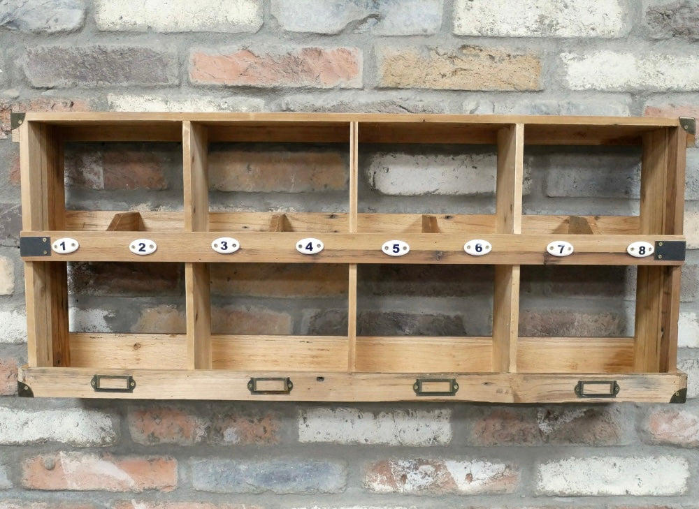 Wood Cubby Pigeon hole wall unit Modern Farmhouse style storage
