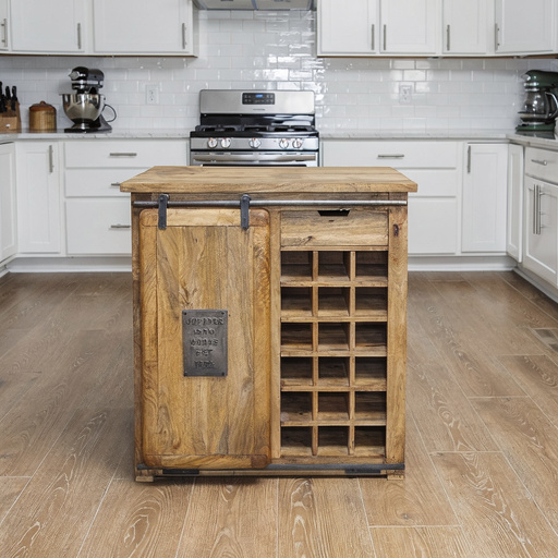 Chunky Kitchen Island Butchers Prep unit with Storage Underneath