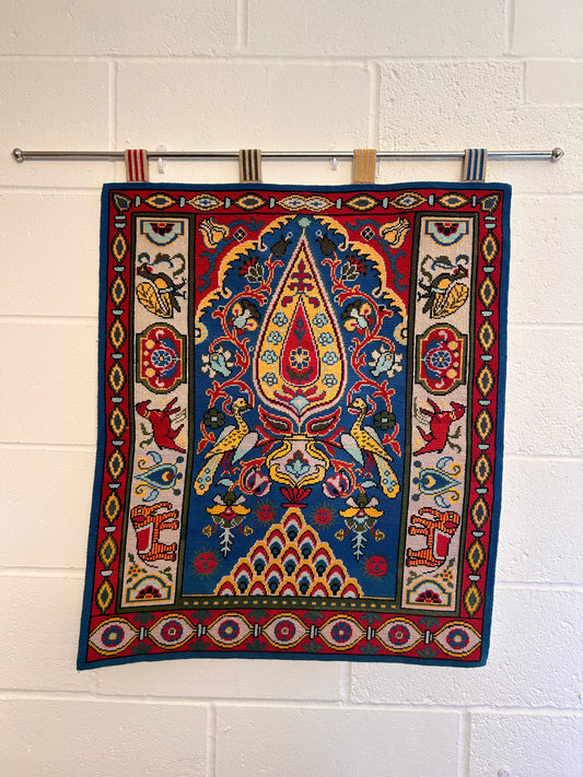 Vintage eastern style wall hanging with pole