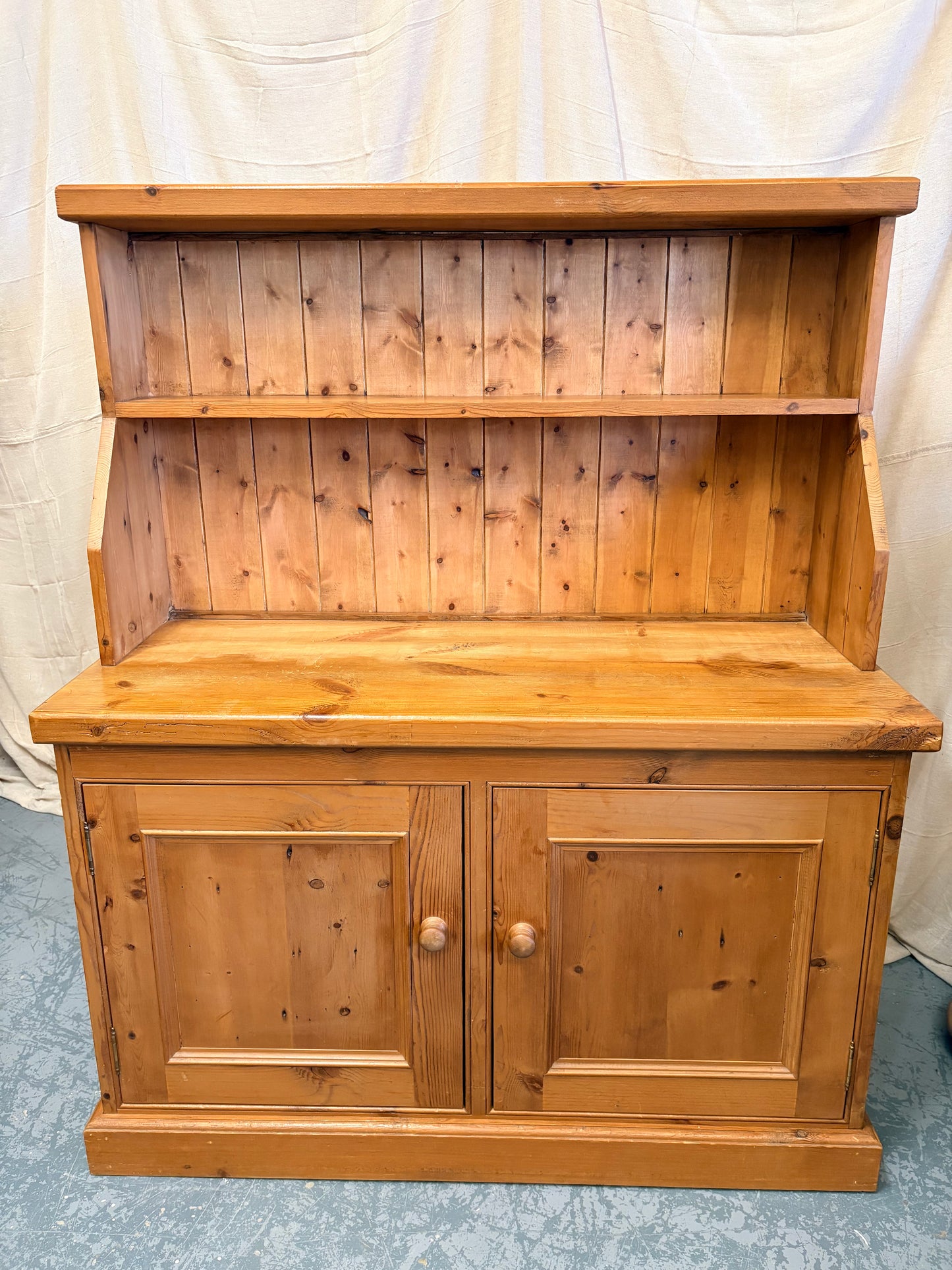 Petite Vintage Pine Country Kitchen Dresser - Display Storage UK Delivery