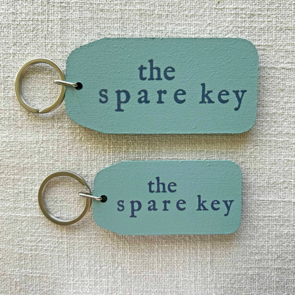 The Spare Key - Wooden Key Tag: 6x Mini Tags (8x4cm)