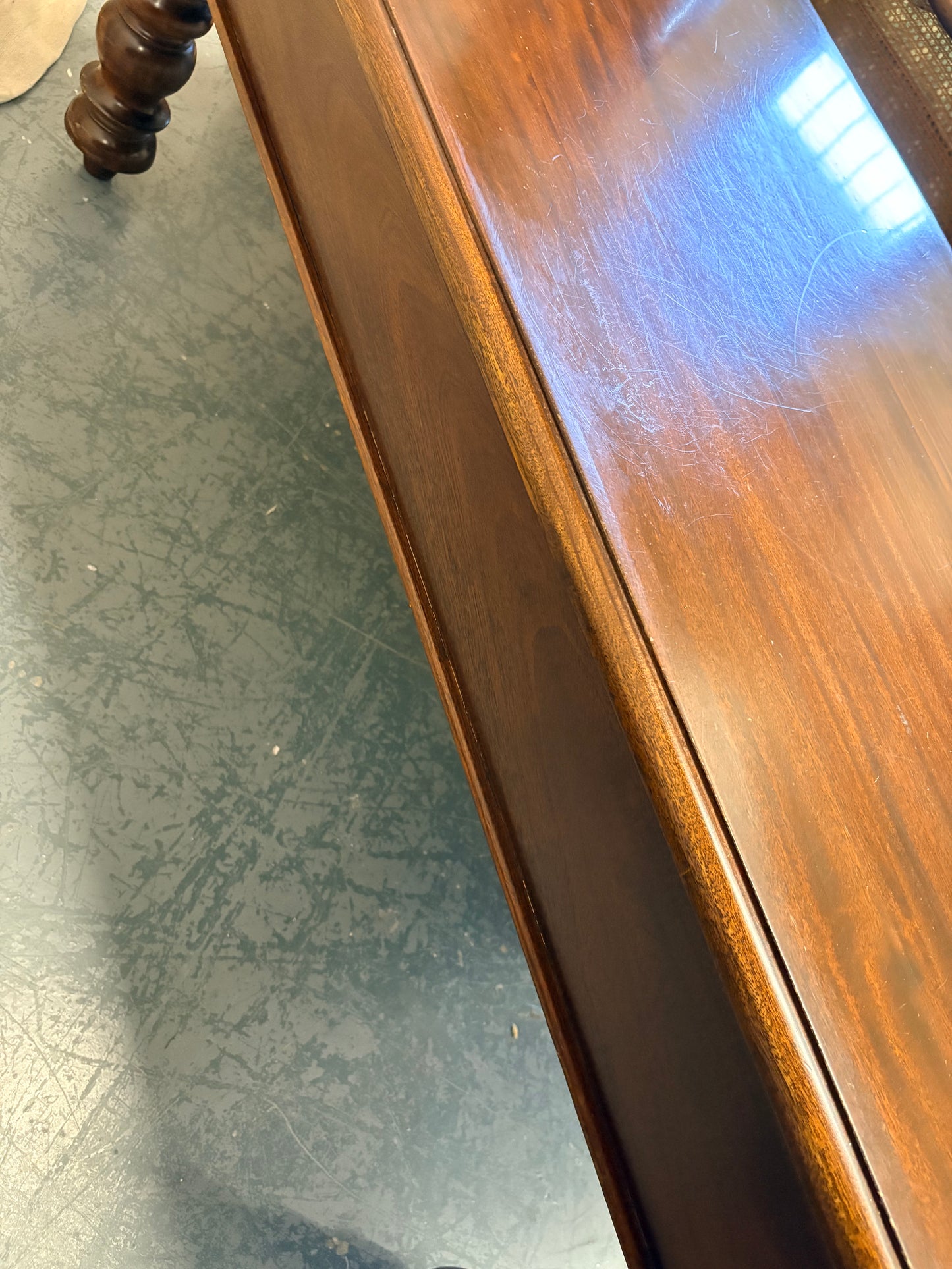 20th century Vintage mahogany coffee table with drawers