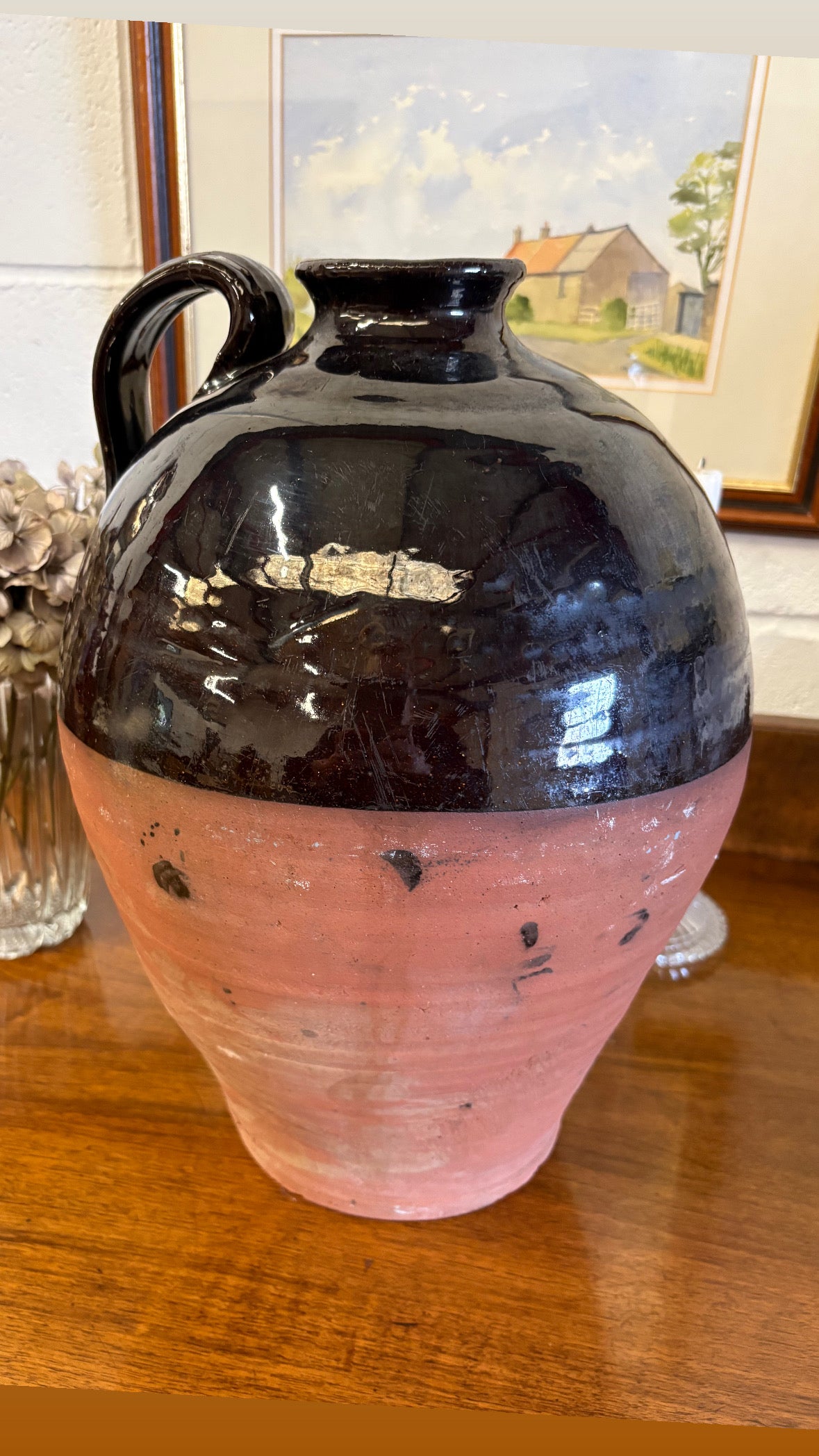 Antique Salt Glazed Pot bottle Great Display Farmhouse decor