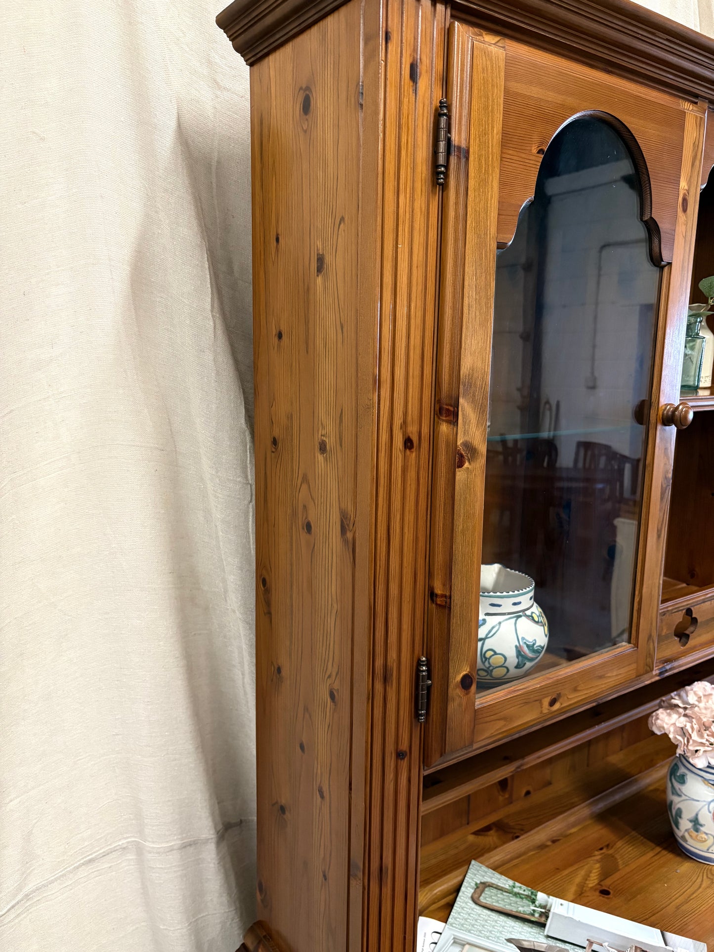 Vintage Pine Country Kitchen Dresser - Display Storage UK Delivery Ex Condition